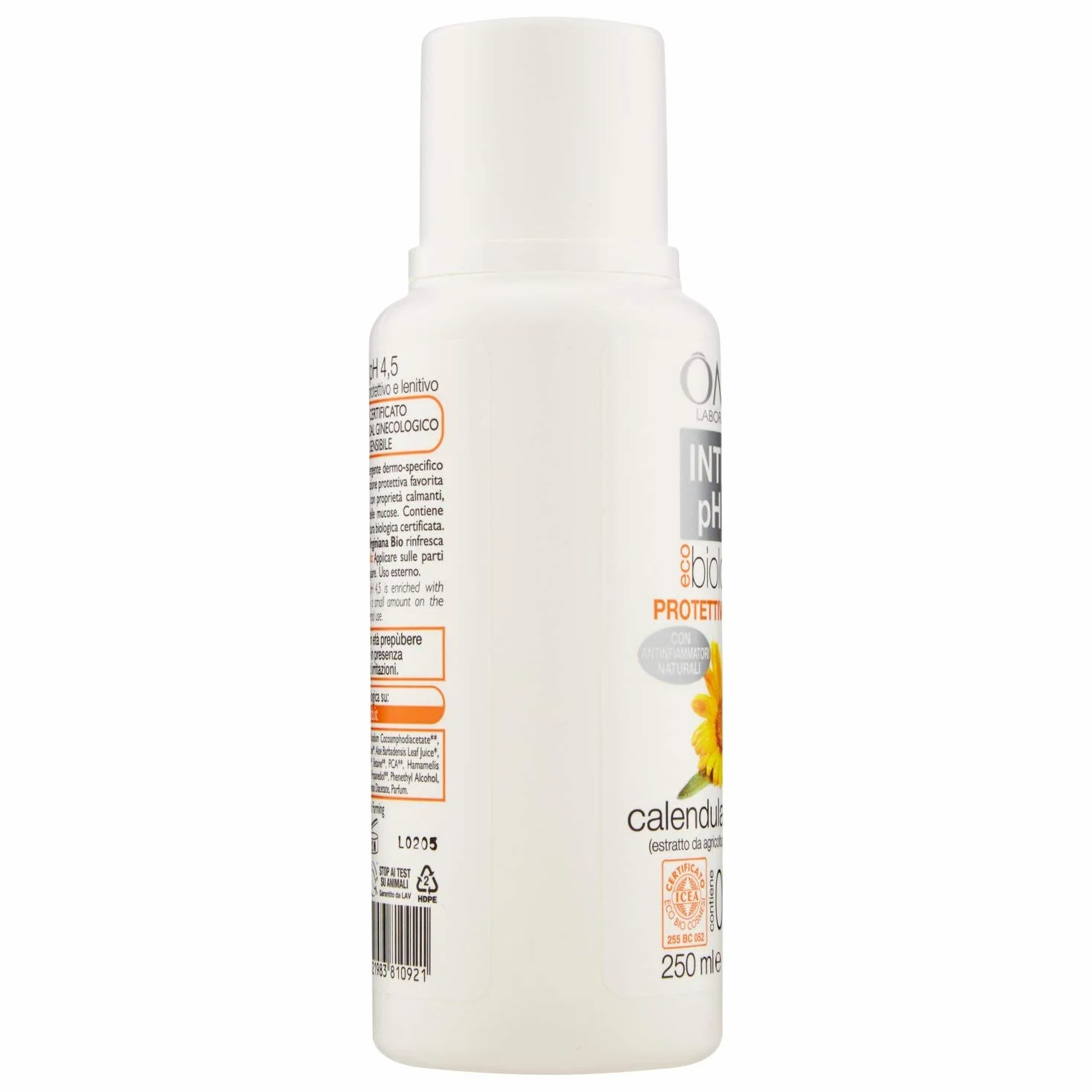 Omia Sapone Intimo Eco Bio Ph 4.5 Calendula Officinale Detergente Intimo 250 ml
