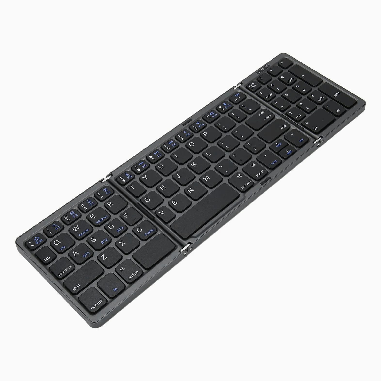 Tastiera Bluetooth Pieghevole, Tastiera Pieghevole in ABS | con tasto numerico 81 tasti Bluetooth 5.1 tipo C ricaricabile per utenti domestici in ufficio di viaggio su iOS Window