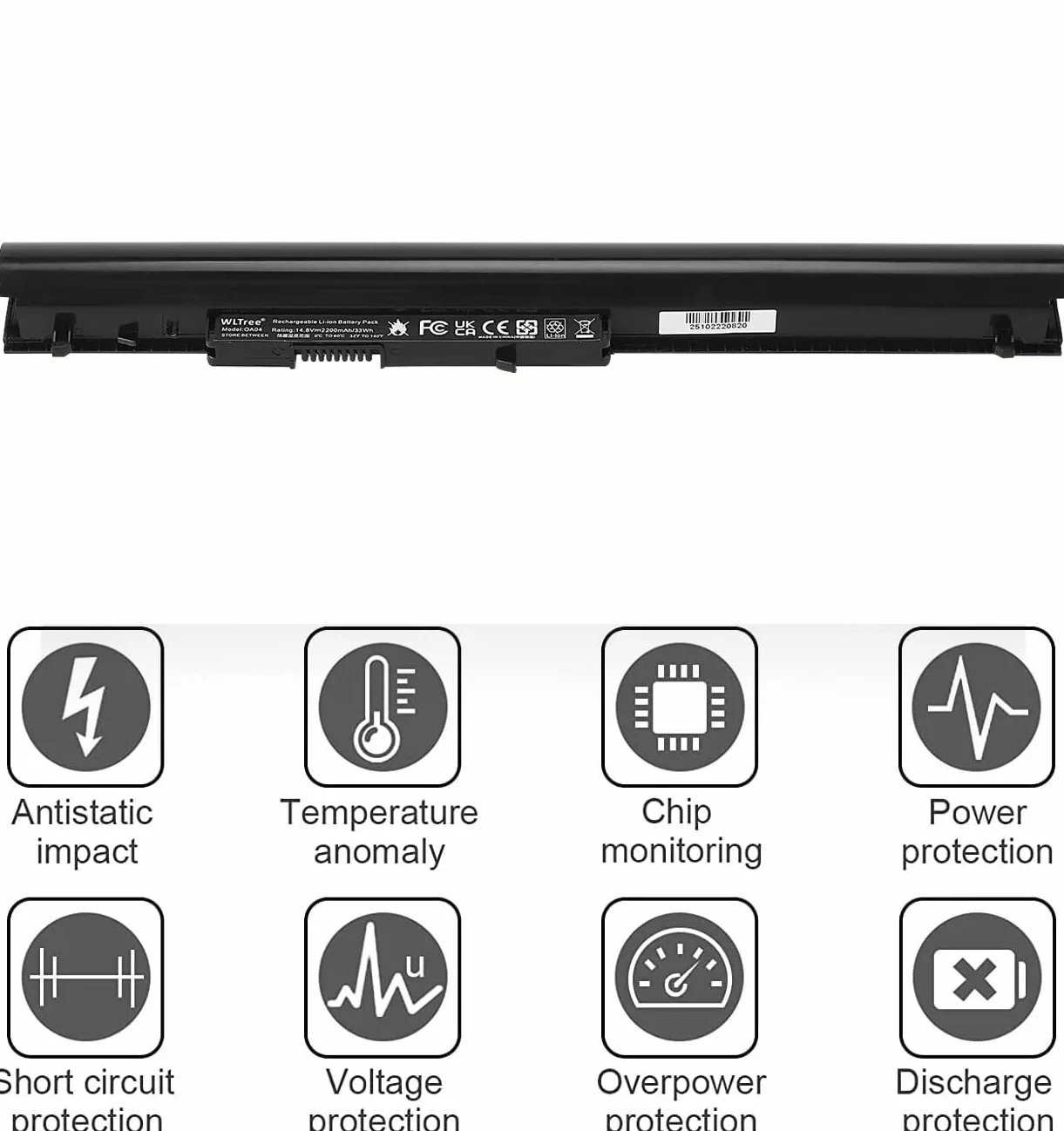 OA04 740715-001 Batteria Laptop per HP 250 G2 250 G3 255 G2 255 G3 256 G3 240 G2 240 G3 245 G2 245 G3 246 G3 HSTNN-LB5S 746644 1-001 746458-851 15-G094SA 15-S000 HSTNN-LB5Y HSTNN-PB5Y Battery