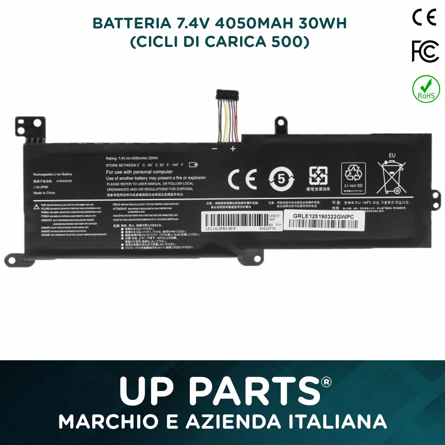36Wh Batteria Compatibile con Lenovo L16C2PB2 L17M2PB7 (7.4V, 4730mAh) per PC Portatile IdeaPad 320-15IAP 320-15IKB 320-15ISK 330-14AST 330-17AST 3-15ITL05