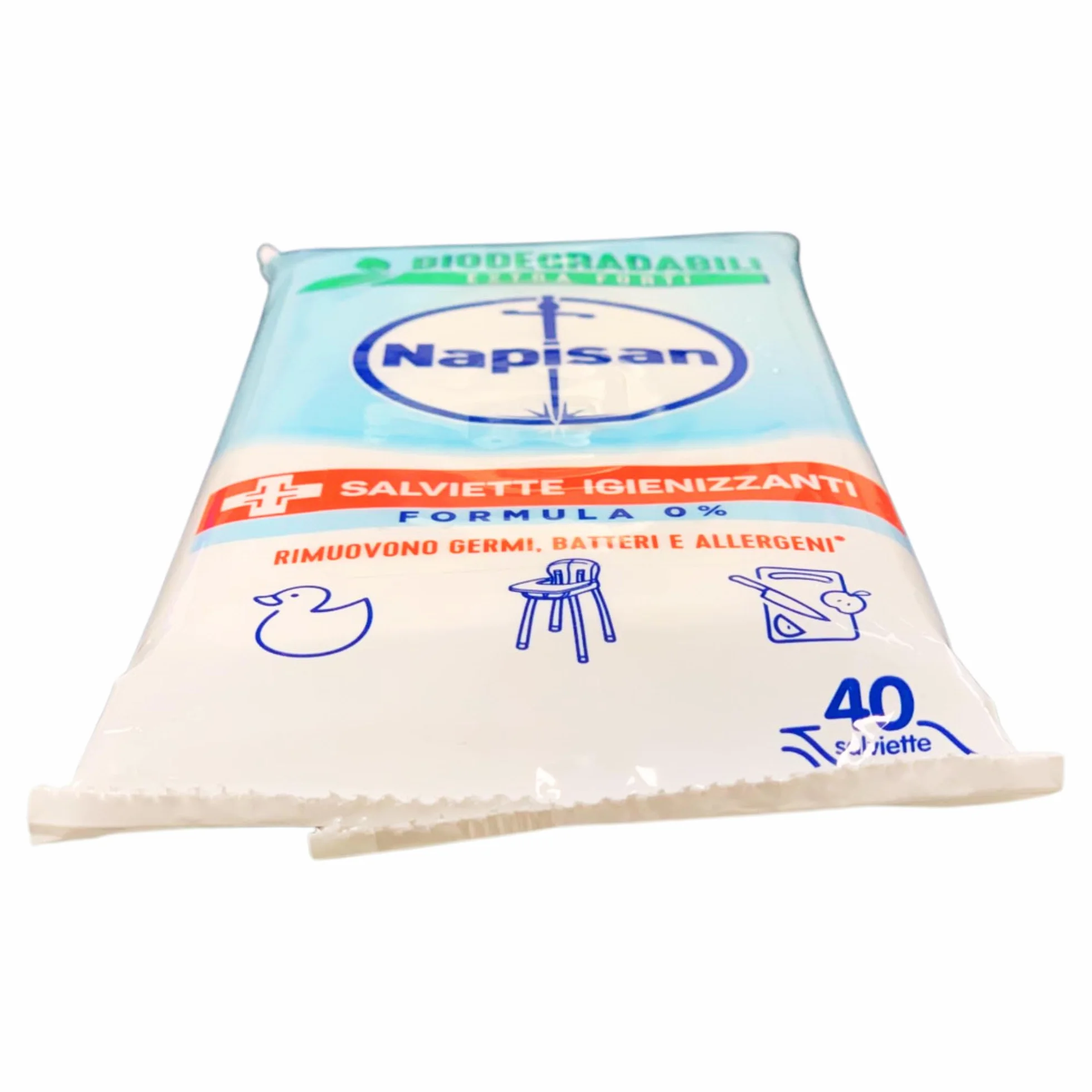 Salviette Igienizzanti Multiuso Biodegradabili Extra Forti 40 Salviette (4 Confezioni) FORMULA 0%