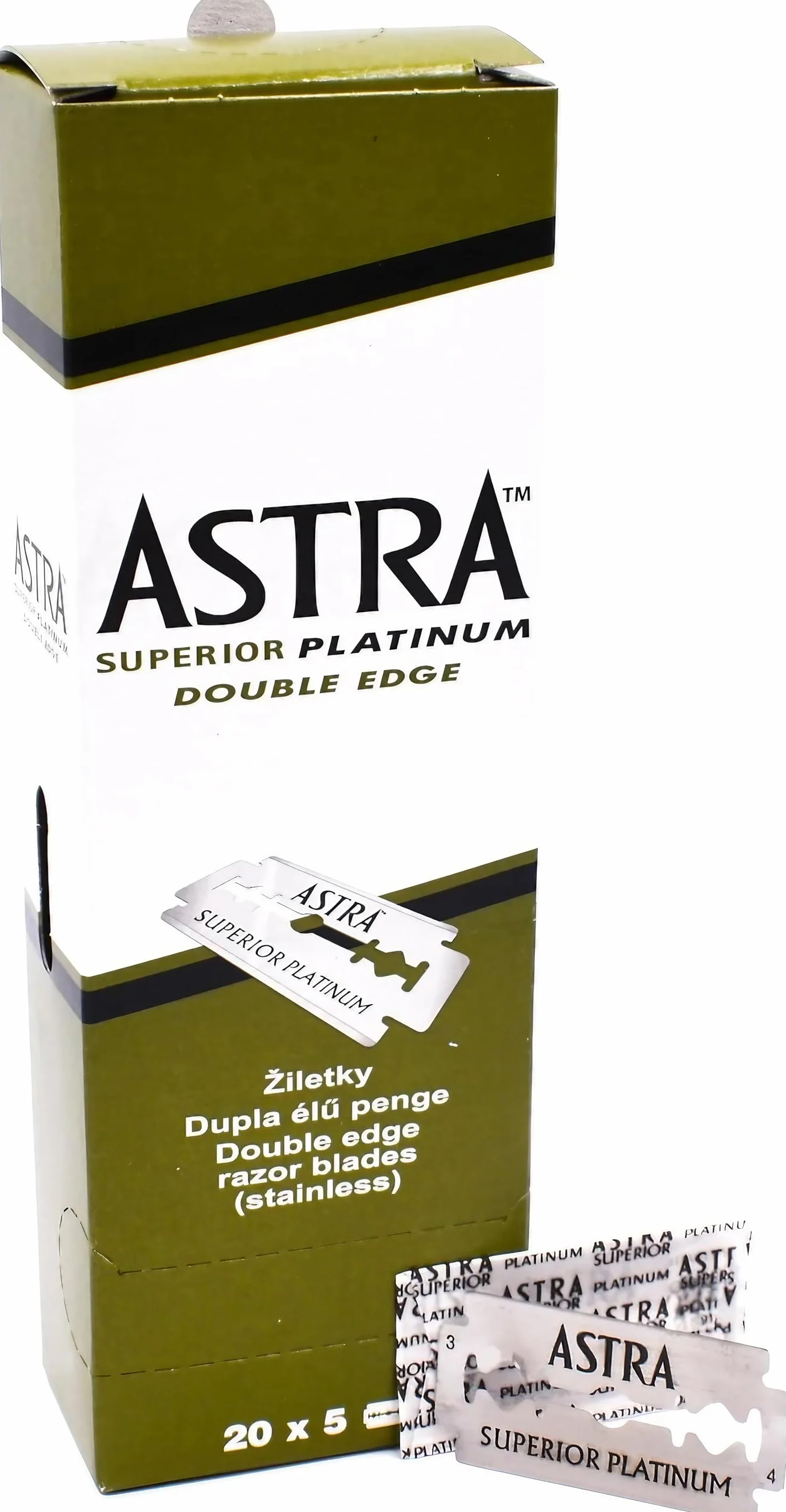 Astra Lamette da Barba Platinum, 100 lame