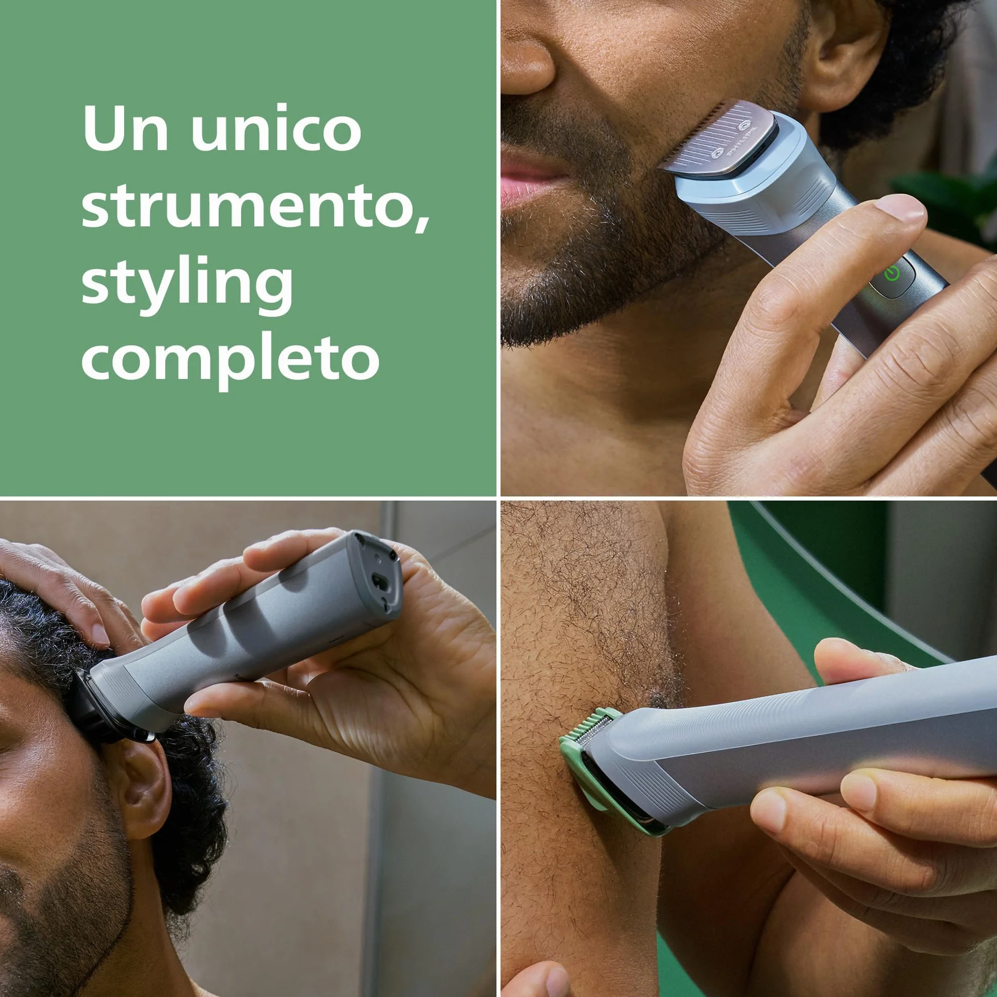 Philips Serie 5000 Multigroom 12w1 Rifinitore Barba Capelli Corpo Lame Metalliche 20 Impostazioni Lunghezza MG5952/30