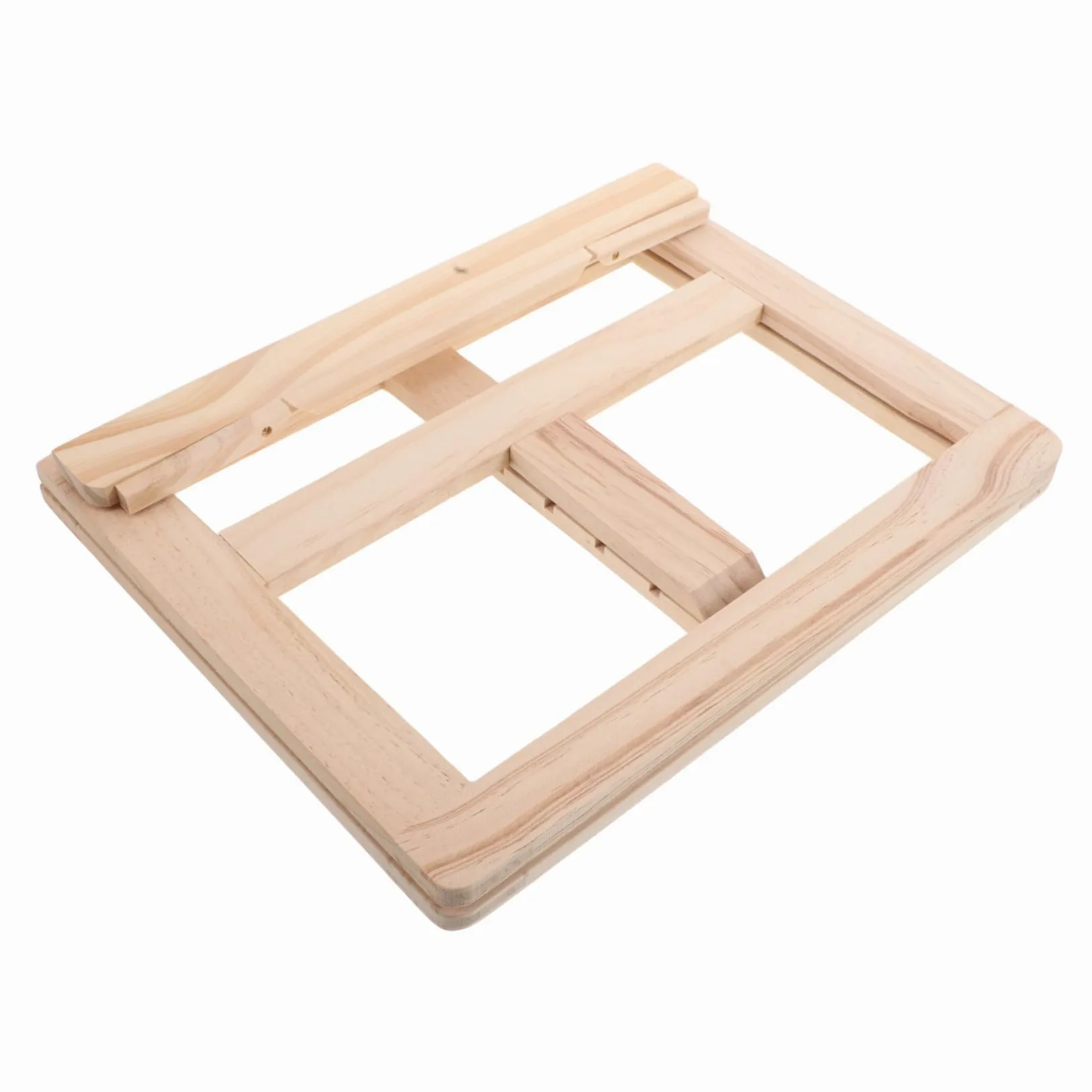 LABRIMP Supporto in Legno Regolabile per Ricettari e Laptop Pieghevole con Fissaggio Pagine