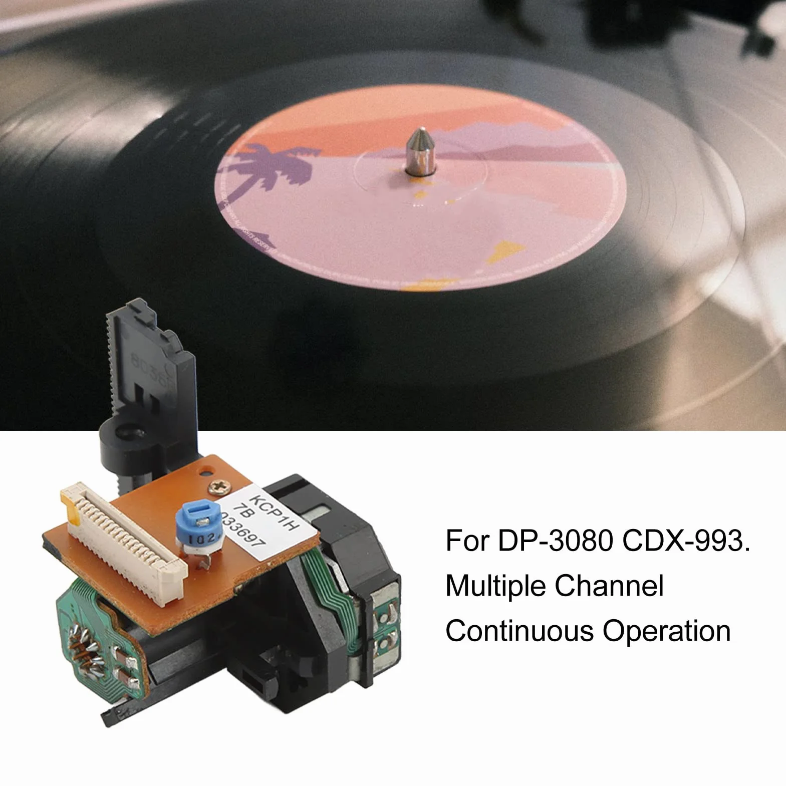 Pickup Ottico con Lente KCP-1H con Canali Multipli, Materiale ABS, Perfettamente Compatibile con DP 3080 CDX 993 per Prestazioni Migliori