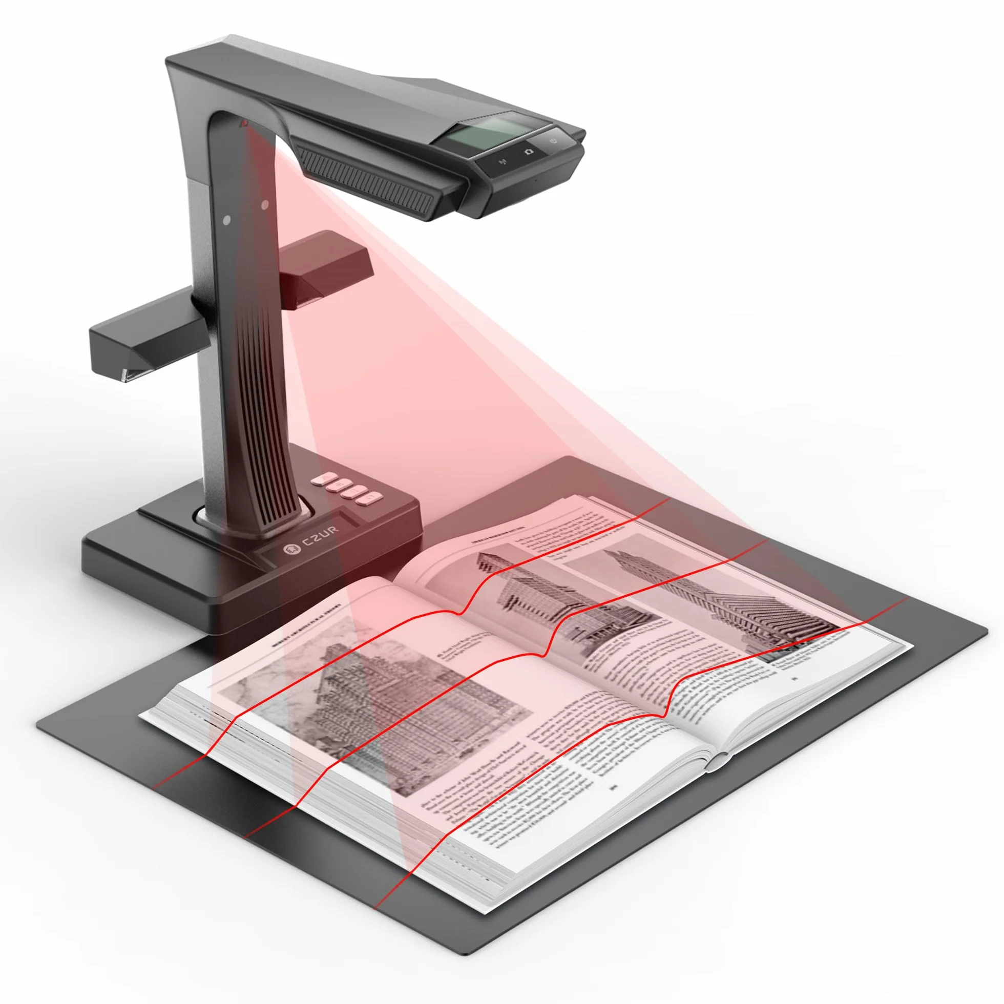 CZUR ET24 Pro 24MP Scanner di Documenti, professionale A3 Scanner con HDMI, OCR 180+ Lingue, 320Dpi, Ttelecamera per Documenti, Windows, macOS e Linux