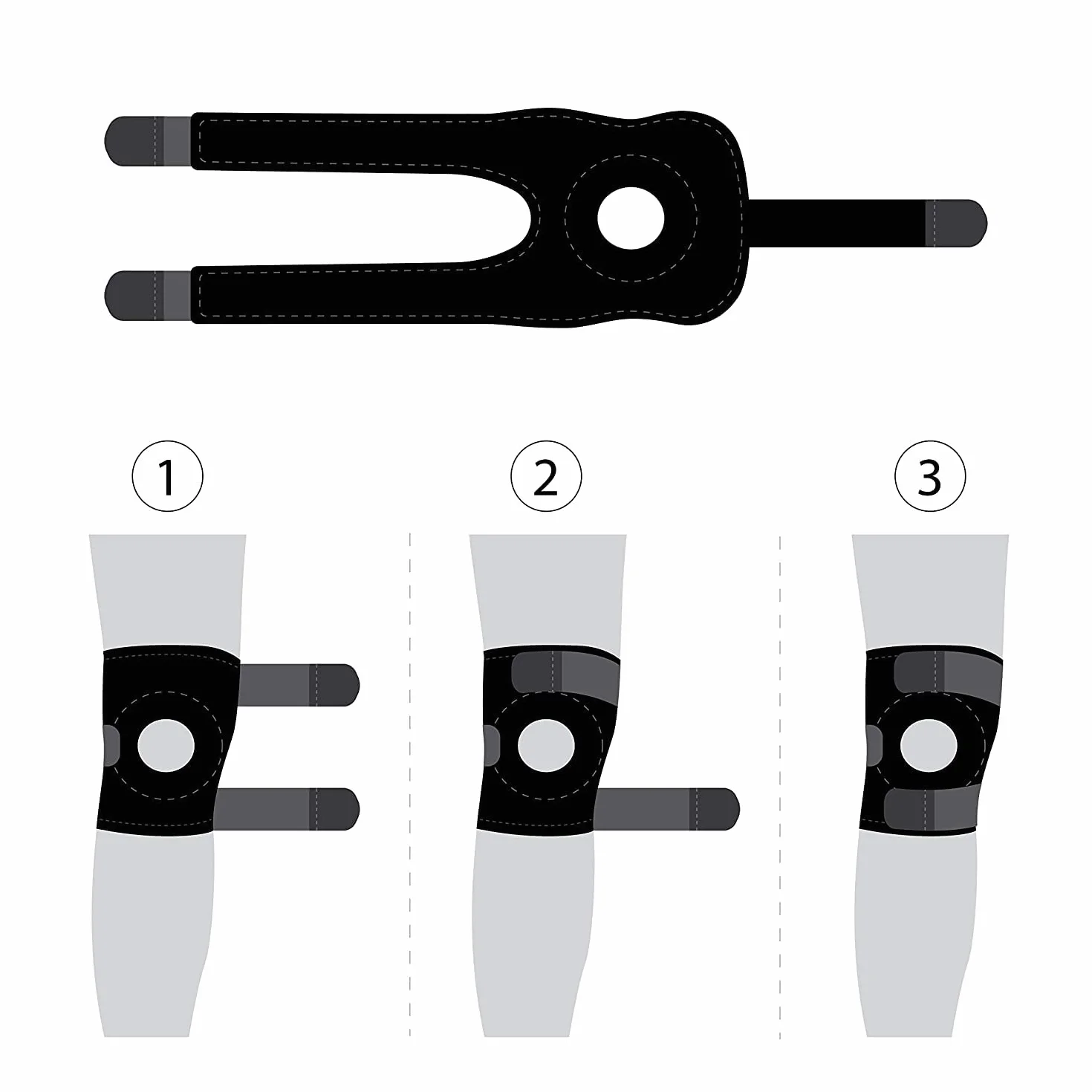 Bracoo Ginocchiera Ortopedica Regolabile in Neoprene Tutore Ginocchio per Menisco Artrite Tendinite Supporto Sportivo Fascia Ginocchio Corsa Uomo Donna KS10 Nero