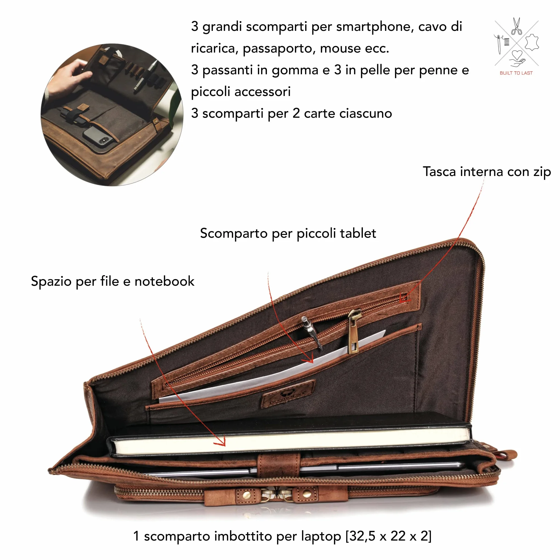 DONBOLSO London Leather Notebook Sleeve