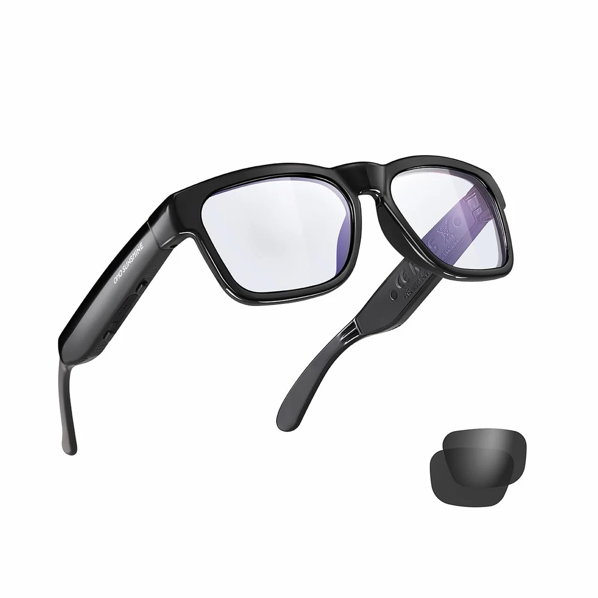 OhO Sunshine Audio Sunglasses Bluetooth 5.2 Open Ear Voice Control IP44 Waterproof for Outdoor Sports