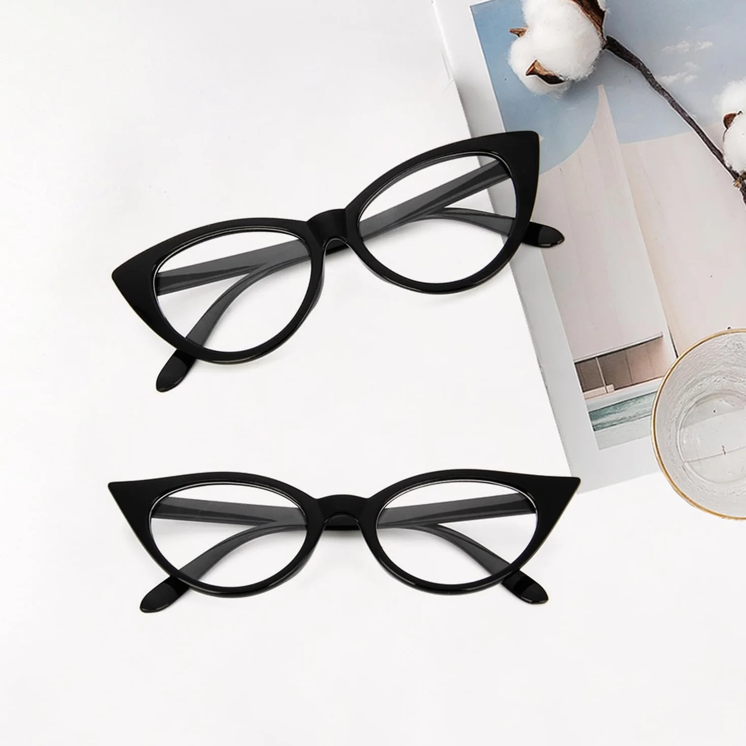 Occhiali da Cat-Eye Grandi e Piccoli Personalizzati Donna Feste