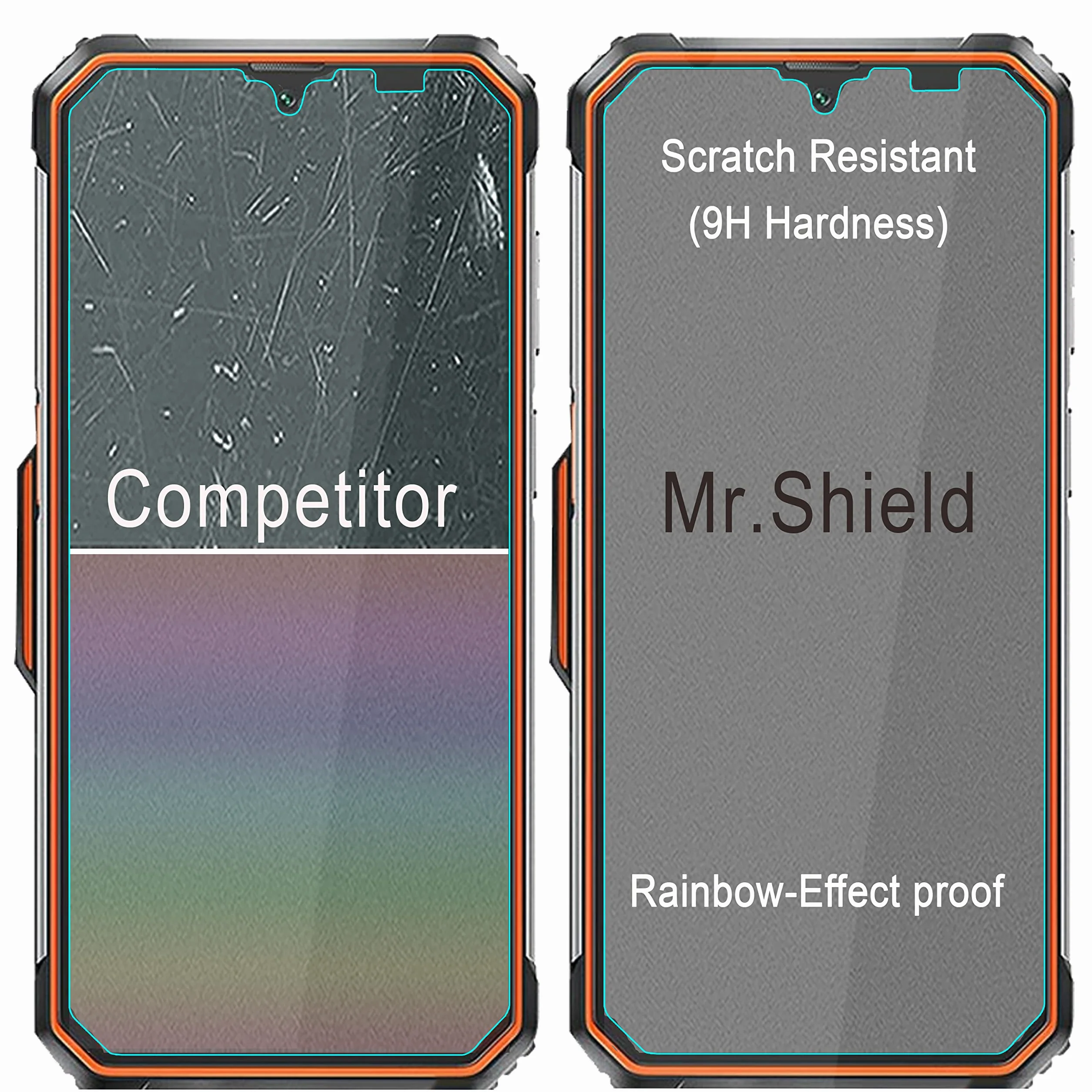 Mr.Shield Pellicola Protettiva per Blackview BV9200 Vetro Temperato [9H Durezza] [3 Pezzi] Protezione Schermo Senza Bolle