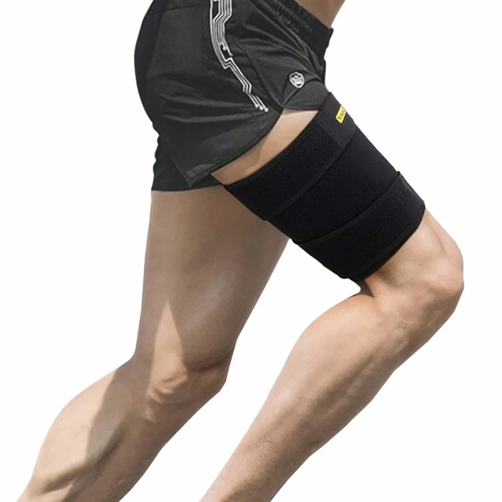 Fascia Coscia Regolabile a Compressione Neoprene per Anca Inguine Ginocchio Destra o Sinistra