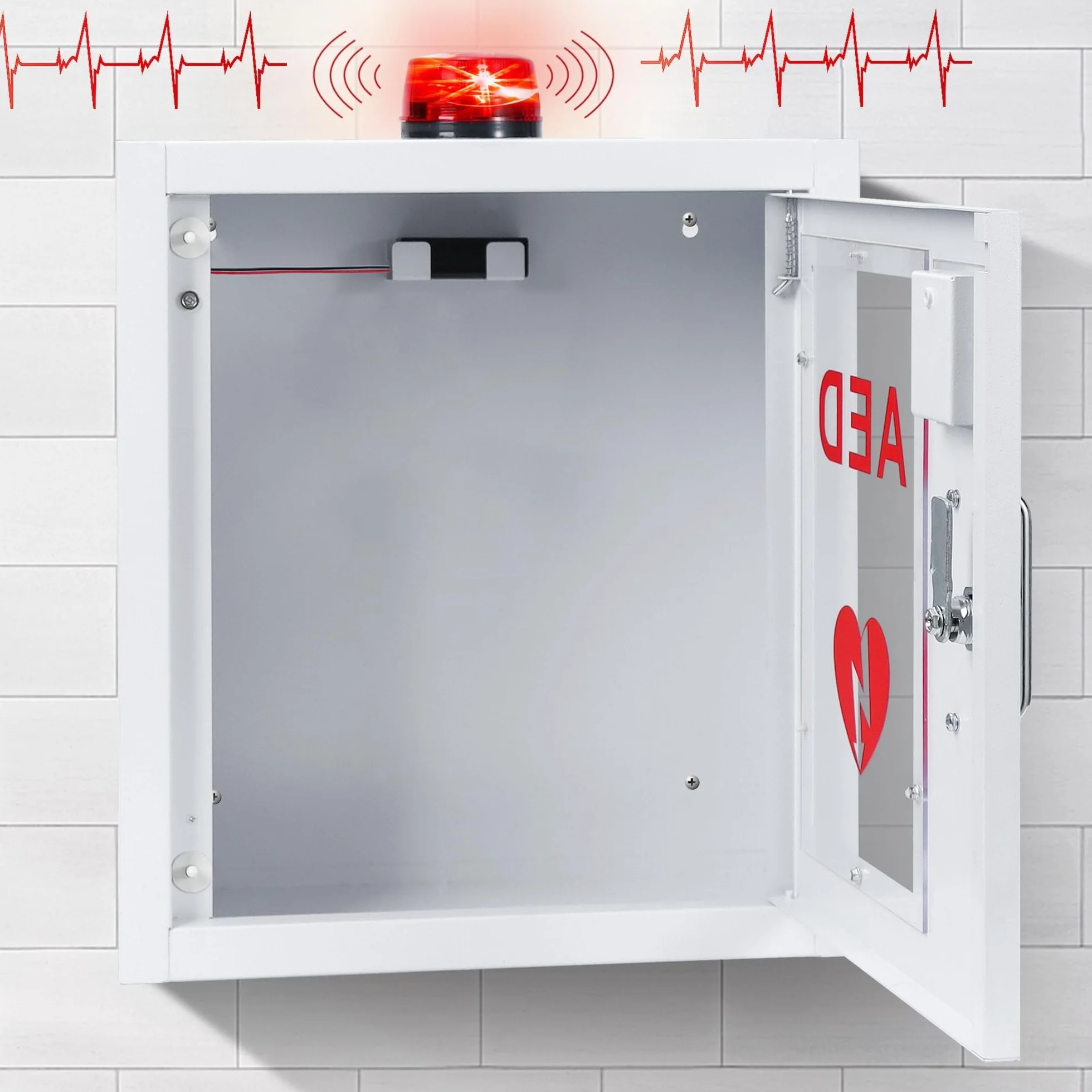 Armadietto da parete AED con allarme e serratura per defibrillatore