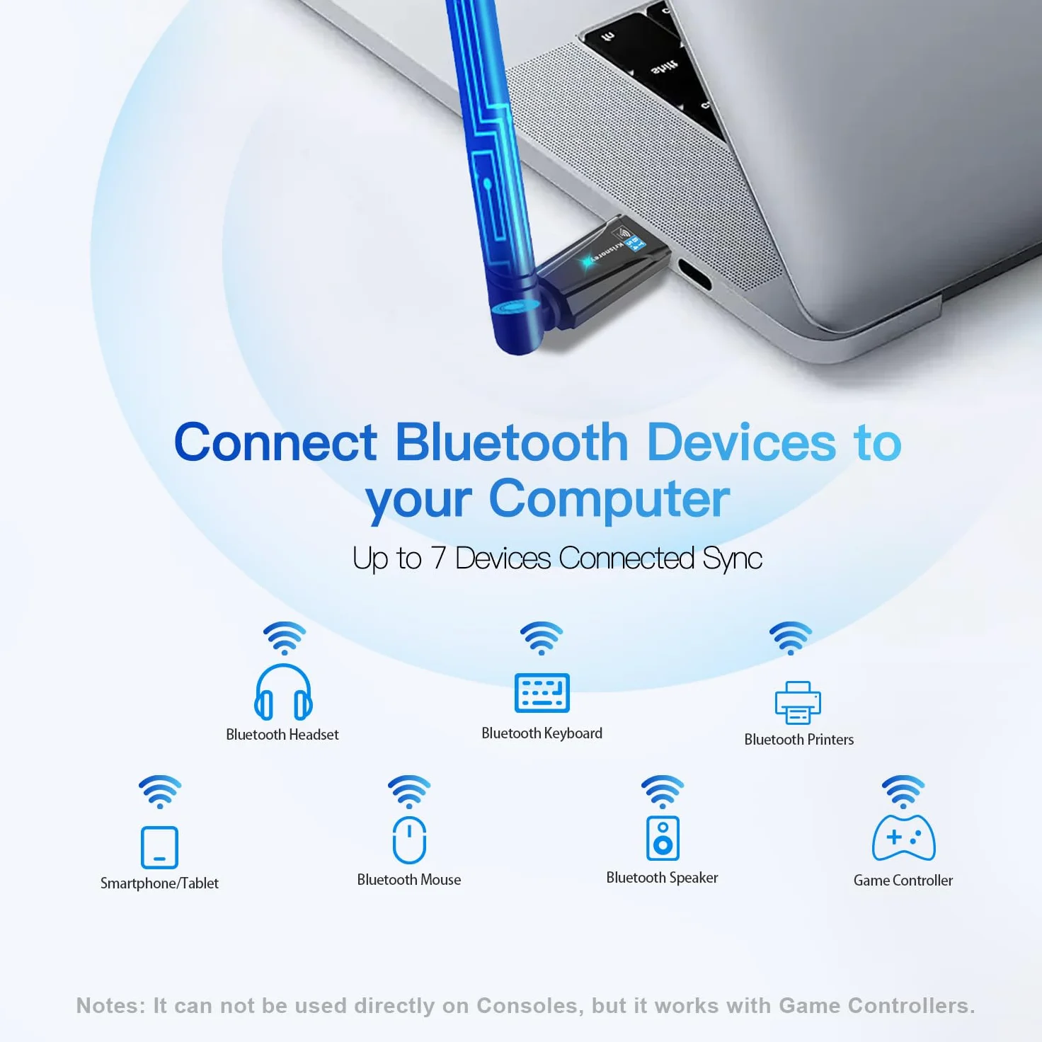 Adattatore USB 2-in-1 Wi-Fi 6 Bluetooth 5.4 per PC portatile, 5dBi ad alto guadagno AX900 2.4G/5GHz Wireless WiFi Network Dongle Auto-Driver per Windows 11 10 Desktop, Plug n Pair Headset