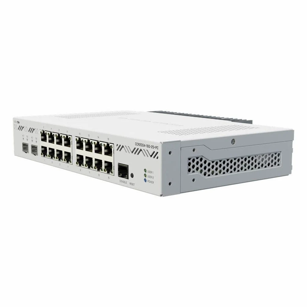 Mikrotik Cloud Core Router Ccr2004-16G-2s+pc - Router - 16-PorT-Switch - 10 Gige - An Rack Montierbar (ccr2004-16G-2s+pc)