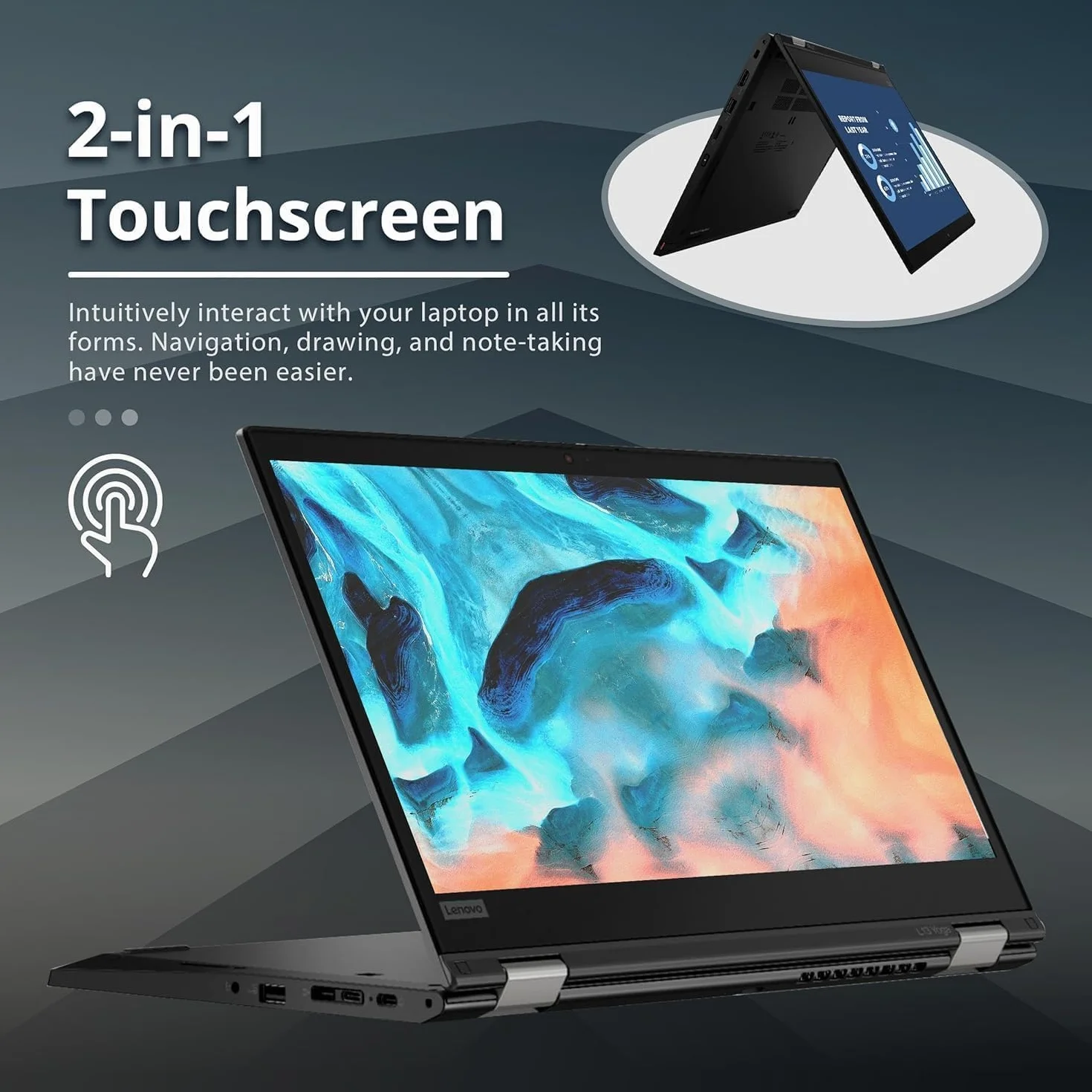 Lenovo ThinkPad Yoga x390 TouchScreen Pieghevole Full HD Intel Core i5-8th 256GB SSD 8GB RAM DDR4 Windows 11 Pro