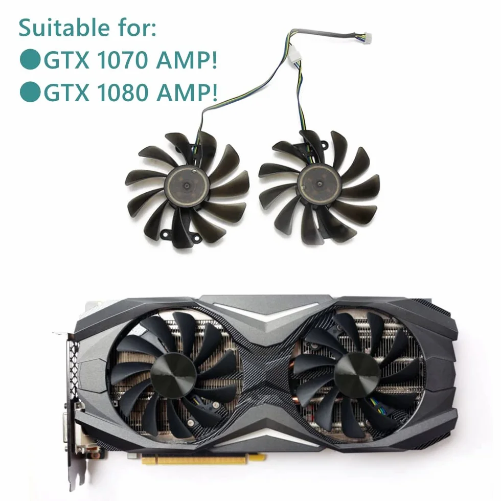 GAA8S2U GFM10012H12SPA - Ventola per scheda grafica compatibile con Zotac GTX 1070 GTX 1080 AMP! Ventola silenziosa