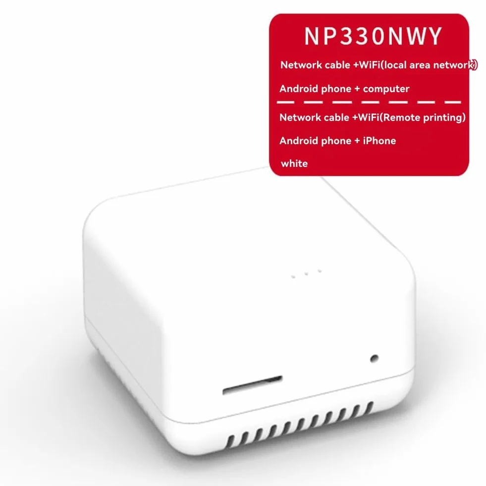 NP330 Network USB 2.0 Server Stampa USB2.0 Mini Server Printer Server 100MBPS RJ45 Connessione per Telefoni Androids 1pcs Plug UE