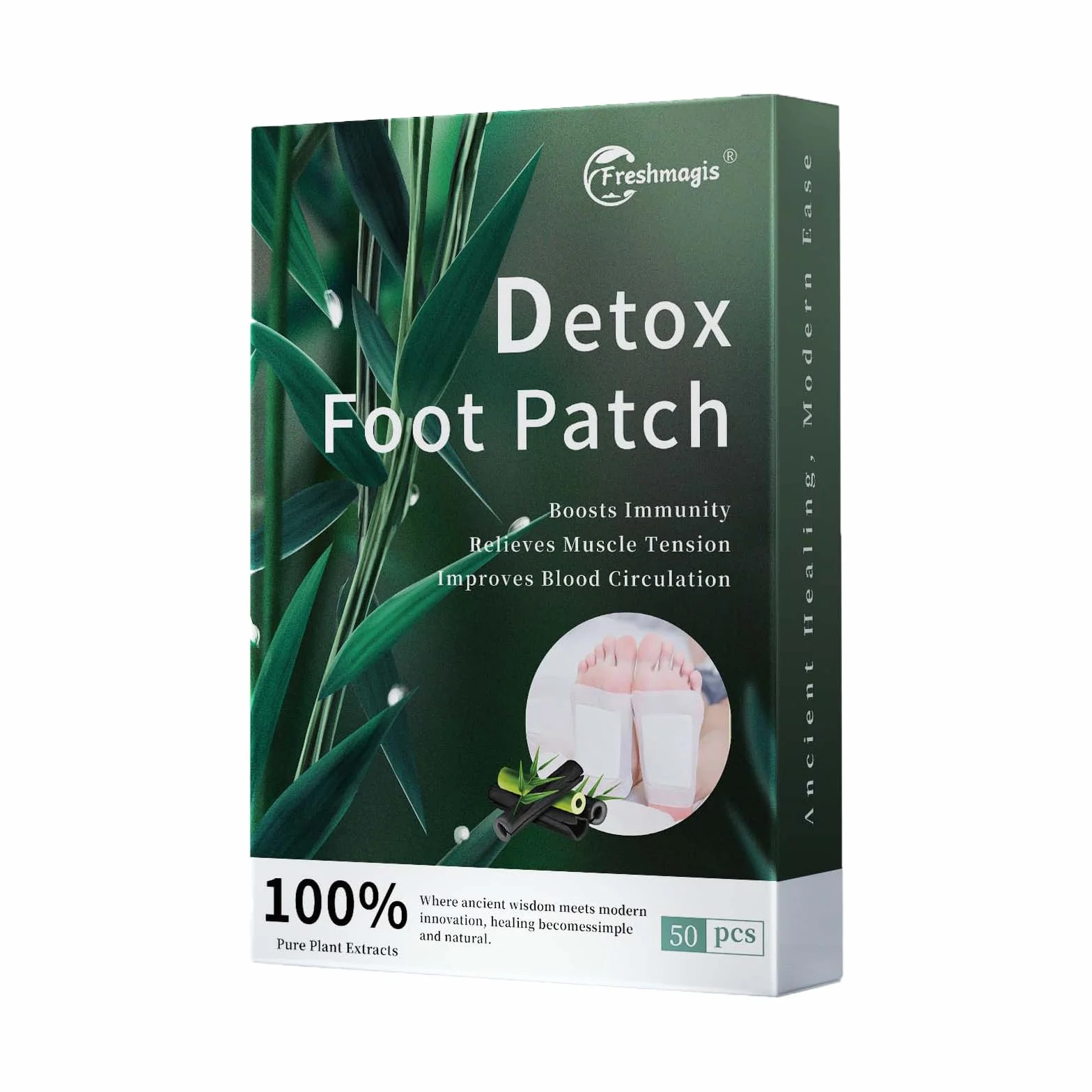 Cerotti Detox Piedi 50PCS Erbe Naturali Elimina Tossine