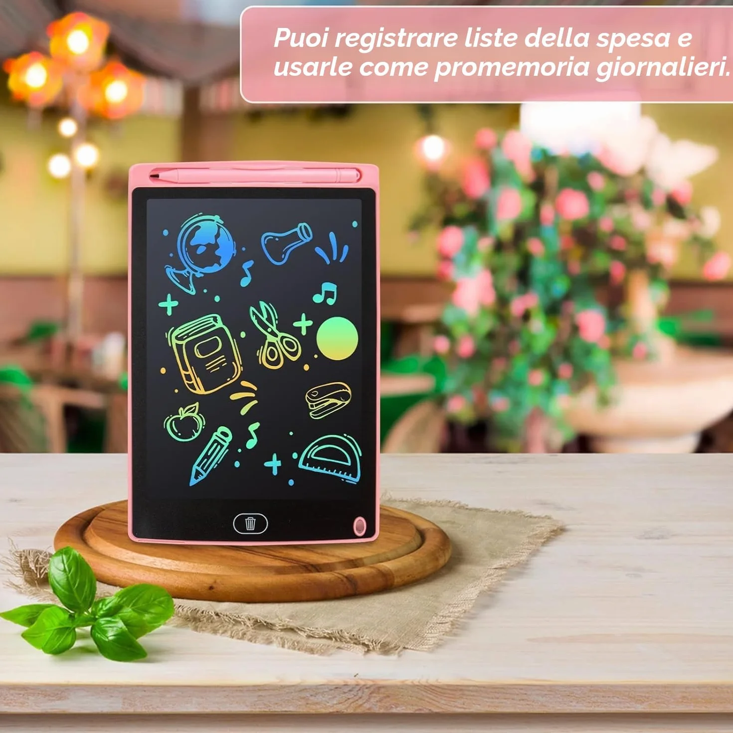 Tavoletta Grafica LCD Bambini 8,5 Pollici Display Colorato Lavagna Cancellabile Portatile Regalo Educativo