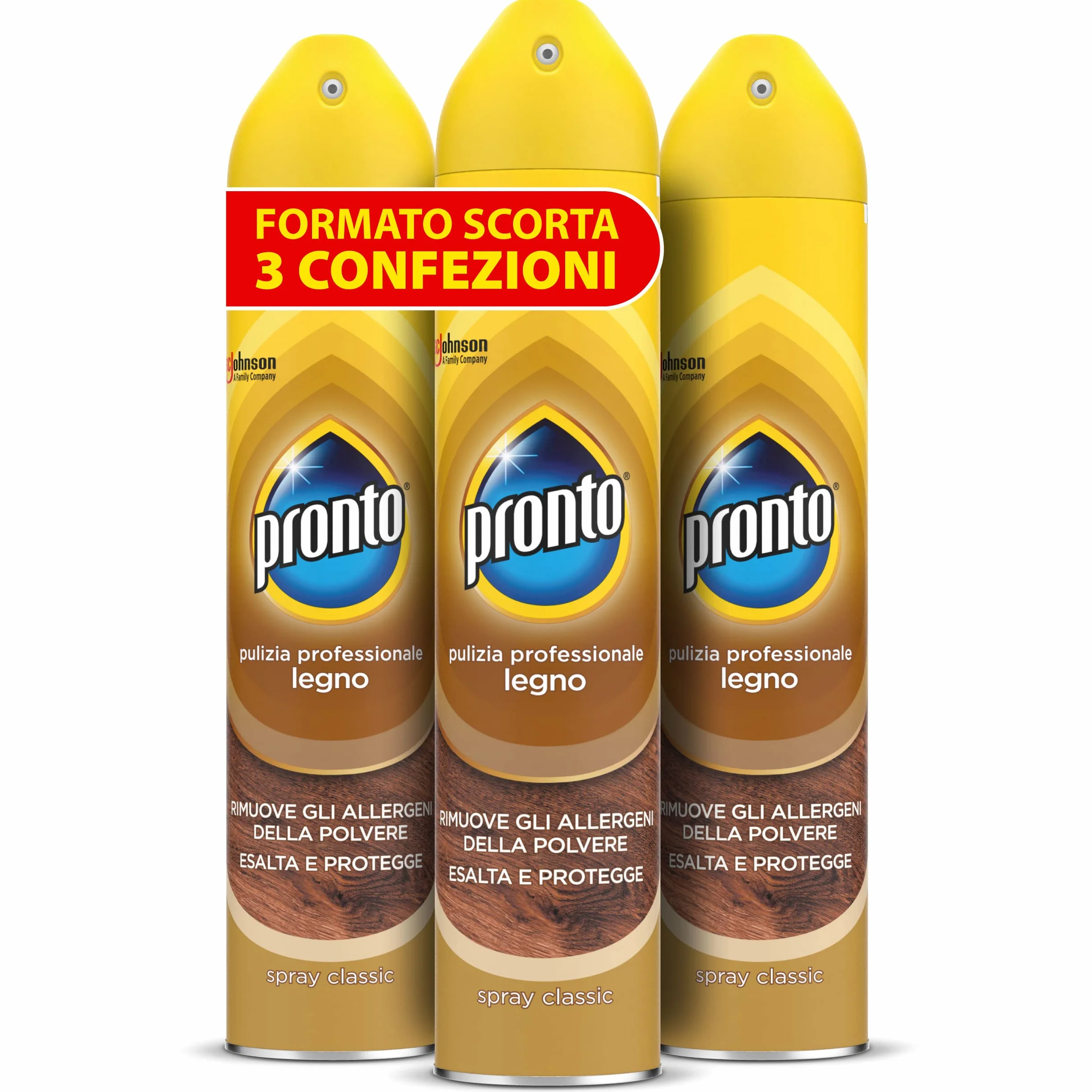 Pronto Spray Legno 300 ml 3 Confezioni - Esalta e protegge le superfici