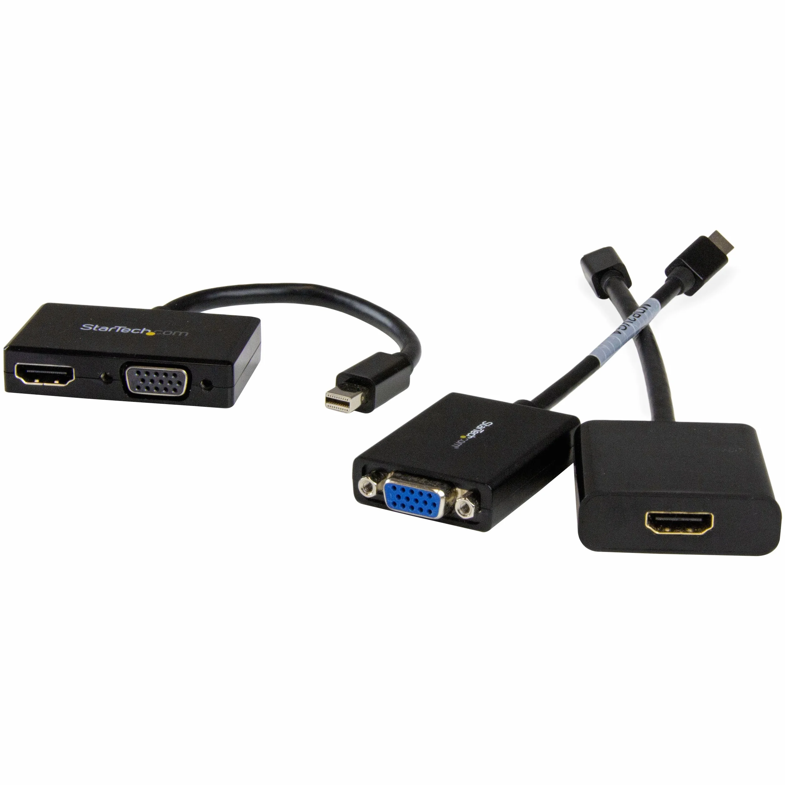 StarTech.com Adattatore Mini DisplayPort a HDMI e VGA, Convertitore audio/video da viaggio mDP 2 in 1, 1920x1200 / 1080p, Nero