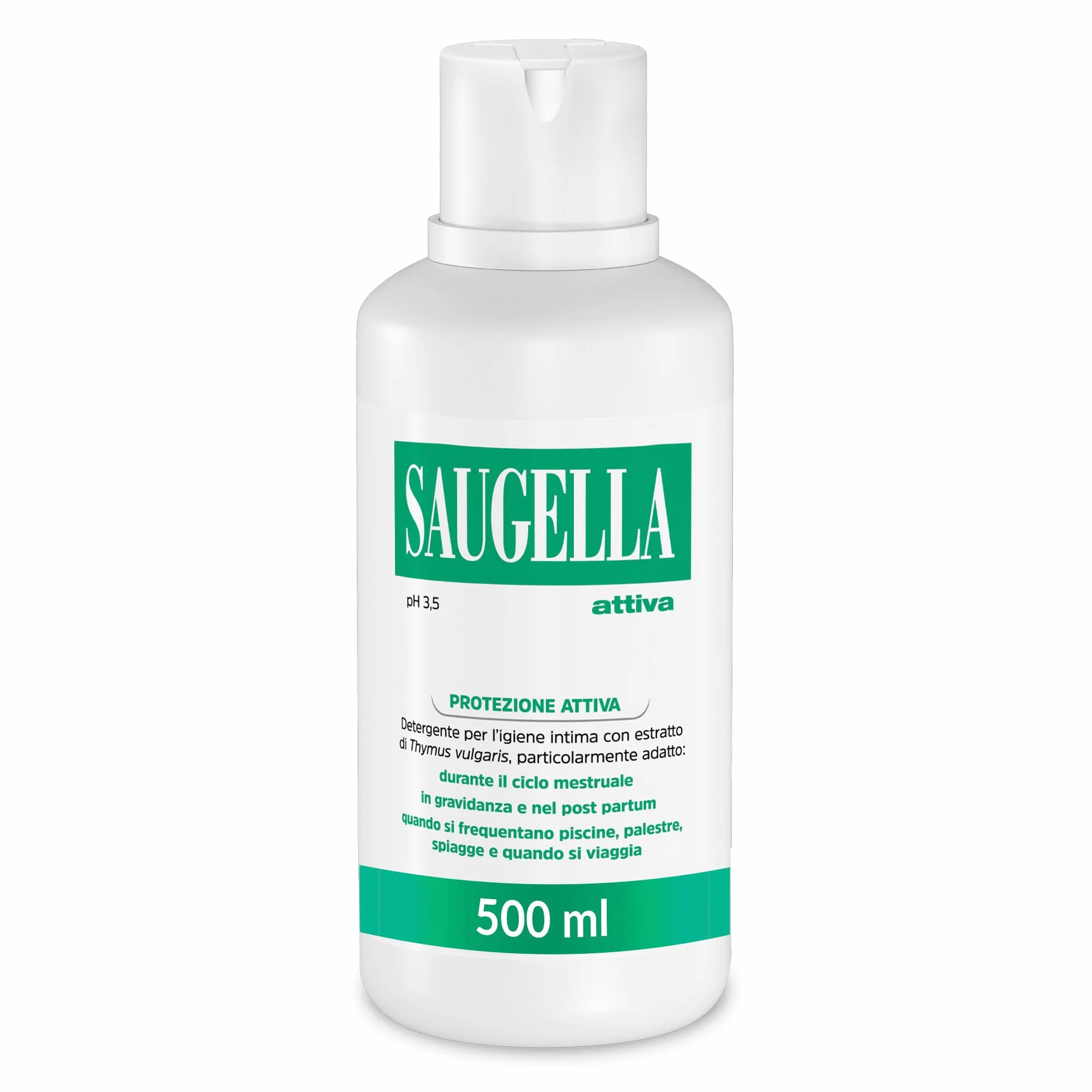 Saugella Attiva Detergente Intimo Antibatterico pH 3.5 500 ml