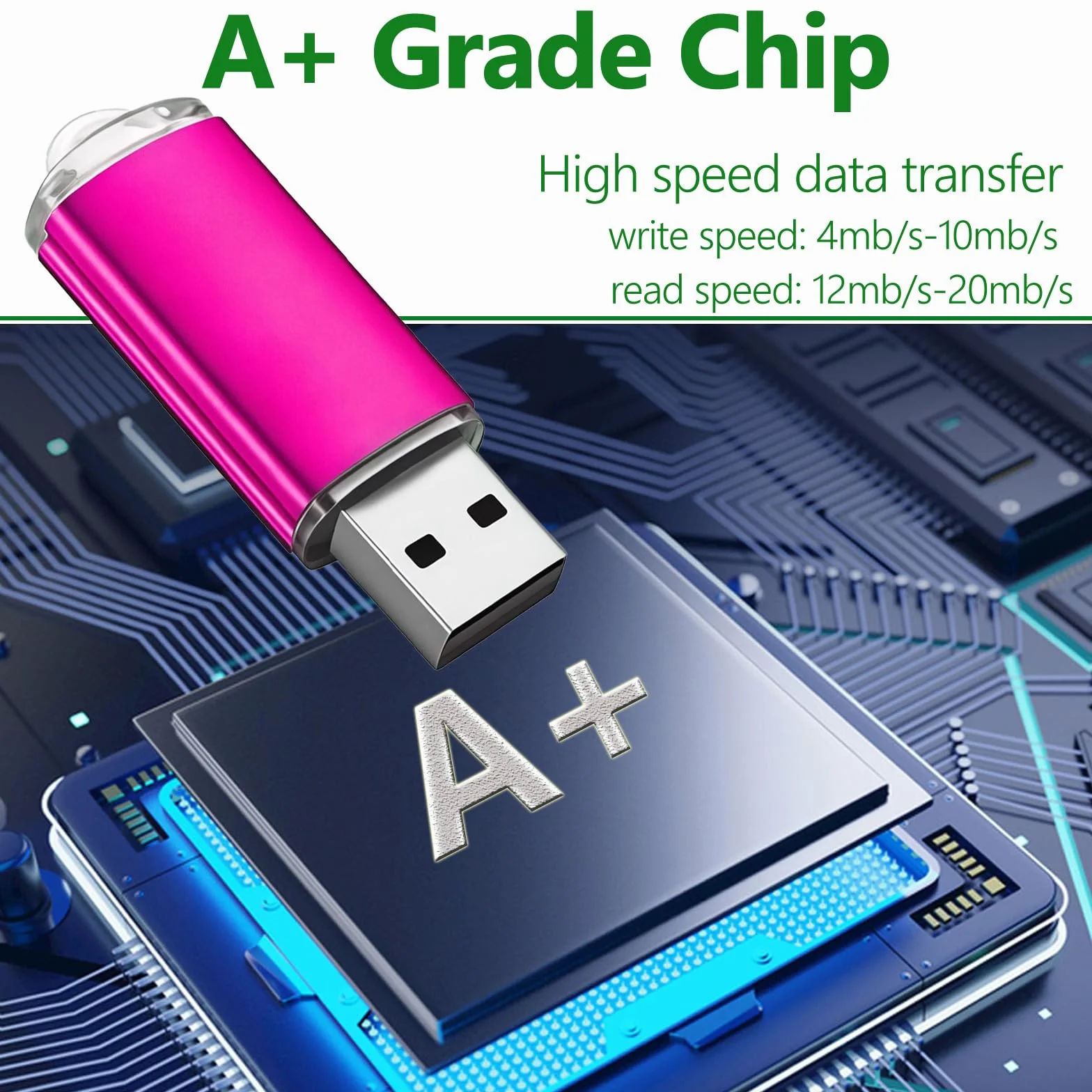 WISEORANGE 16GB Chiavetta USB 2.0 3 Pezzi Pen Drive Metallo con Luce LED