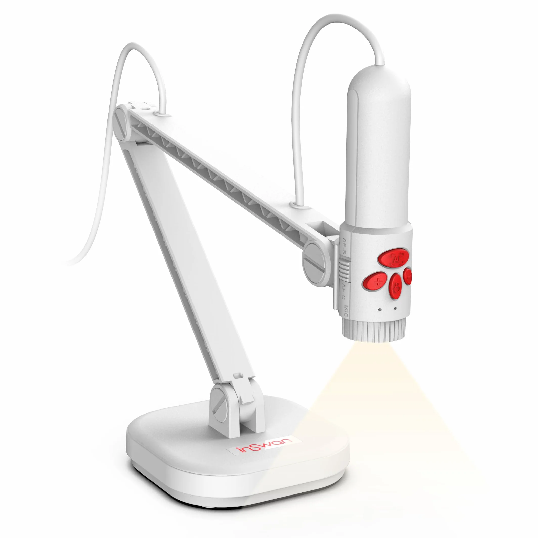 INSWAN INS-3 USB Camera Documenti con Auto Focus, Microfono Incorporato e Luci per Windows, Mac OS, iPad, Chromebook