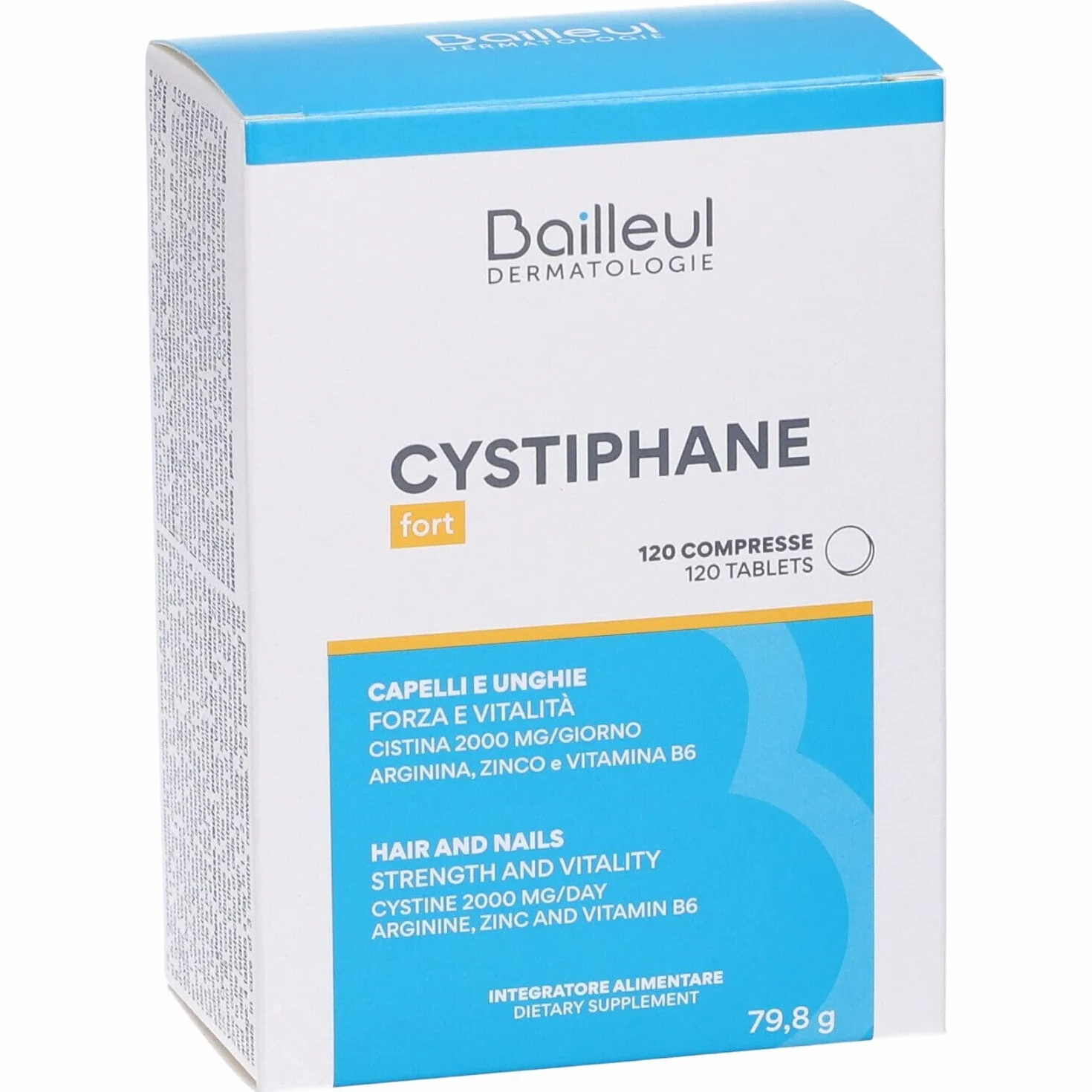 Cystiphane 120 Compresse Integratore Capelli e Unghie con Amminoacidi Vitamina B6 Zinco