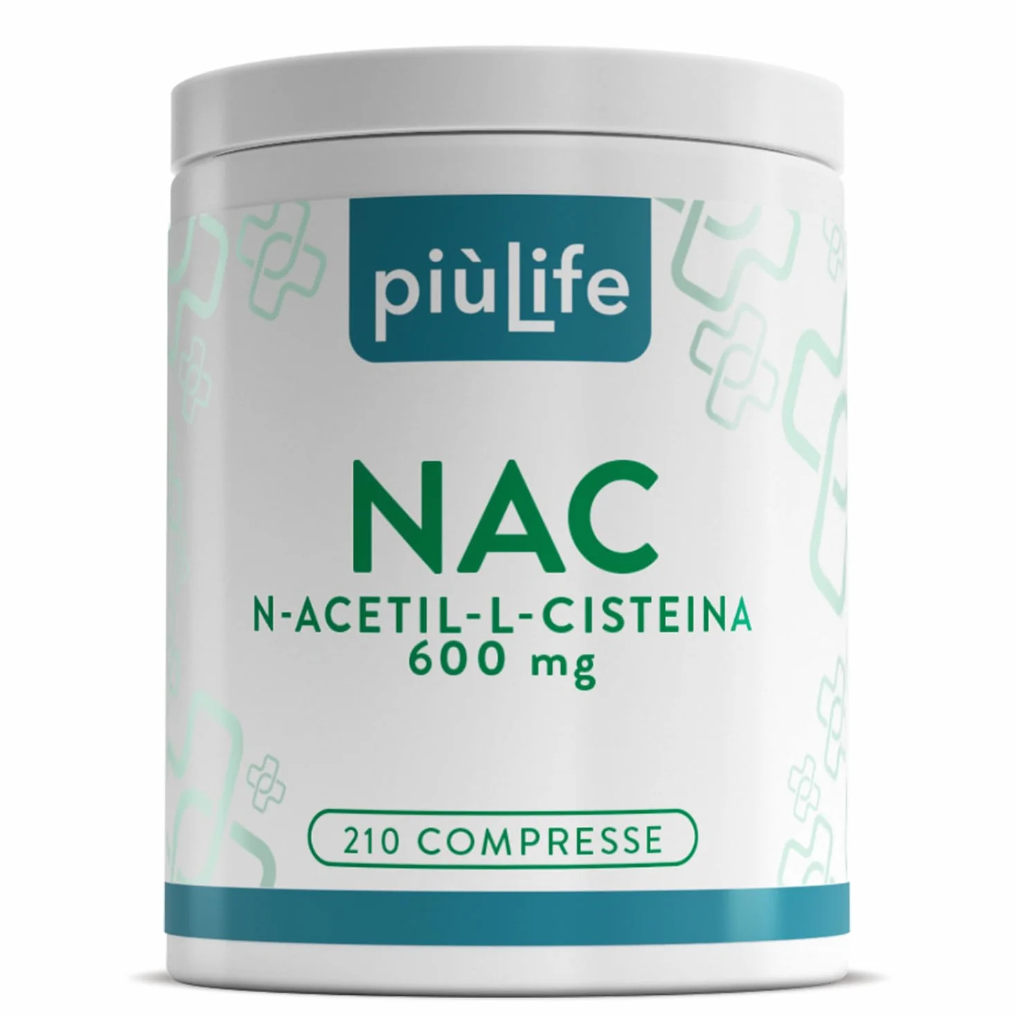 PiùLife NAC N-Acetil-Cisteina 600mg 210 Compresse Integratore Antiossidante Mucolitico