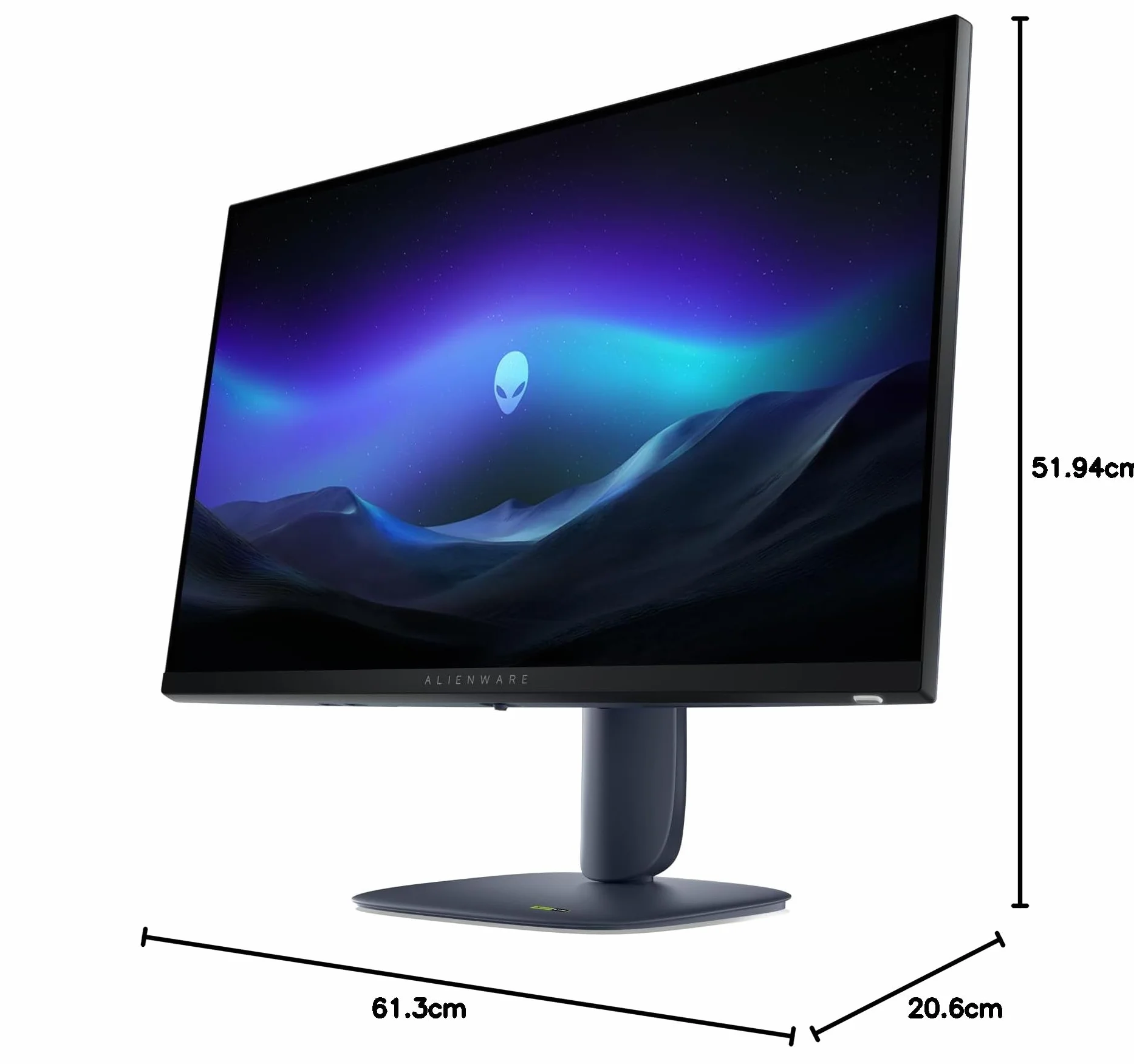 Alienware 27 Monitor Gaming - AW2725DM, QHD (2560x1440), 180Hz, Fast IPS, 1ms, NVIDIA G-SYNC Compatible, AMD FreeSync, 95% DCI-P3, HDR400, DisplayPort, 2 HDMI, 3 USB, 3 Anni di Garanzia