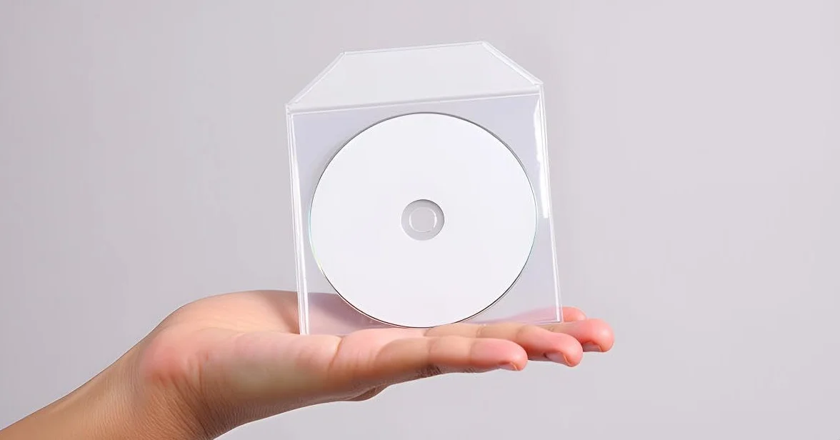 100X Custodie CD Dvd Bluray | Bustine Buste Trasparenti, PVC | Aletta di Chiusura, Protezione Dischi, visibilità Etichette | Conservazione Dischi Senza Polvere