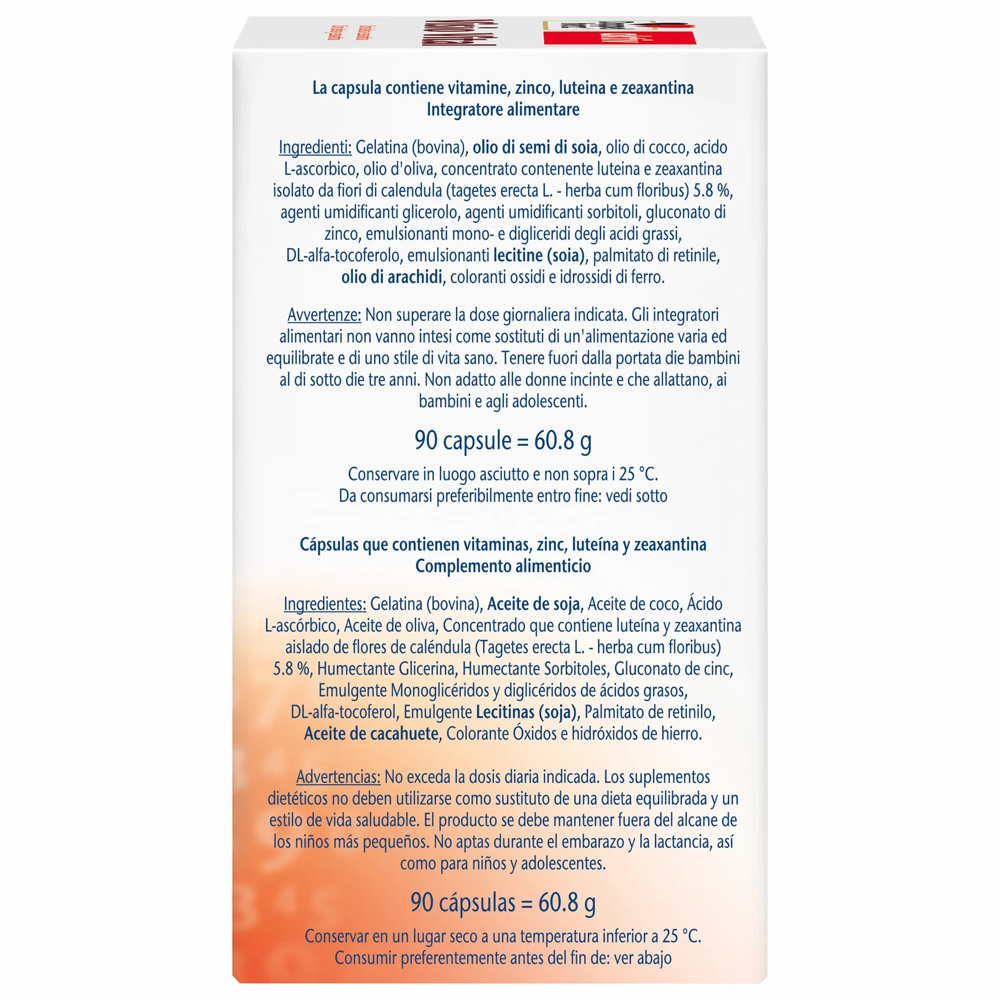 Doppelherz aktiv Visio Vital Integratore Alimentare per la Vista con Luteina, Zeaxantina, Vitamina A C E e Zinco 90 Capsule