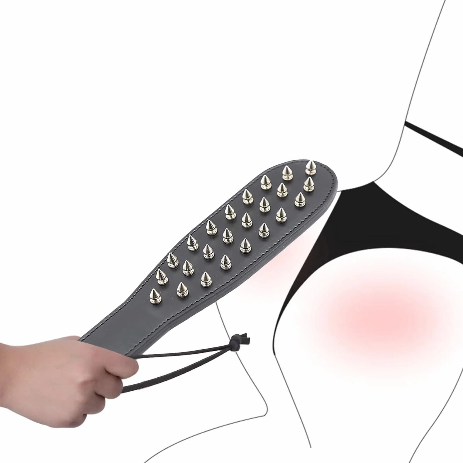 Pagaia in Pelle SM Frusta Sex Giocattoli Sessuali per Coppie con Rivetti Fetish Erotici Cosplay