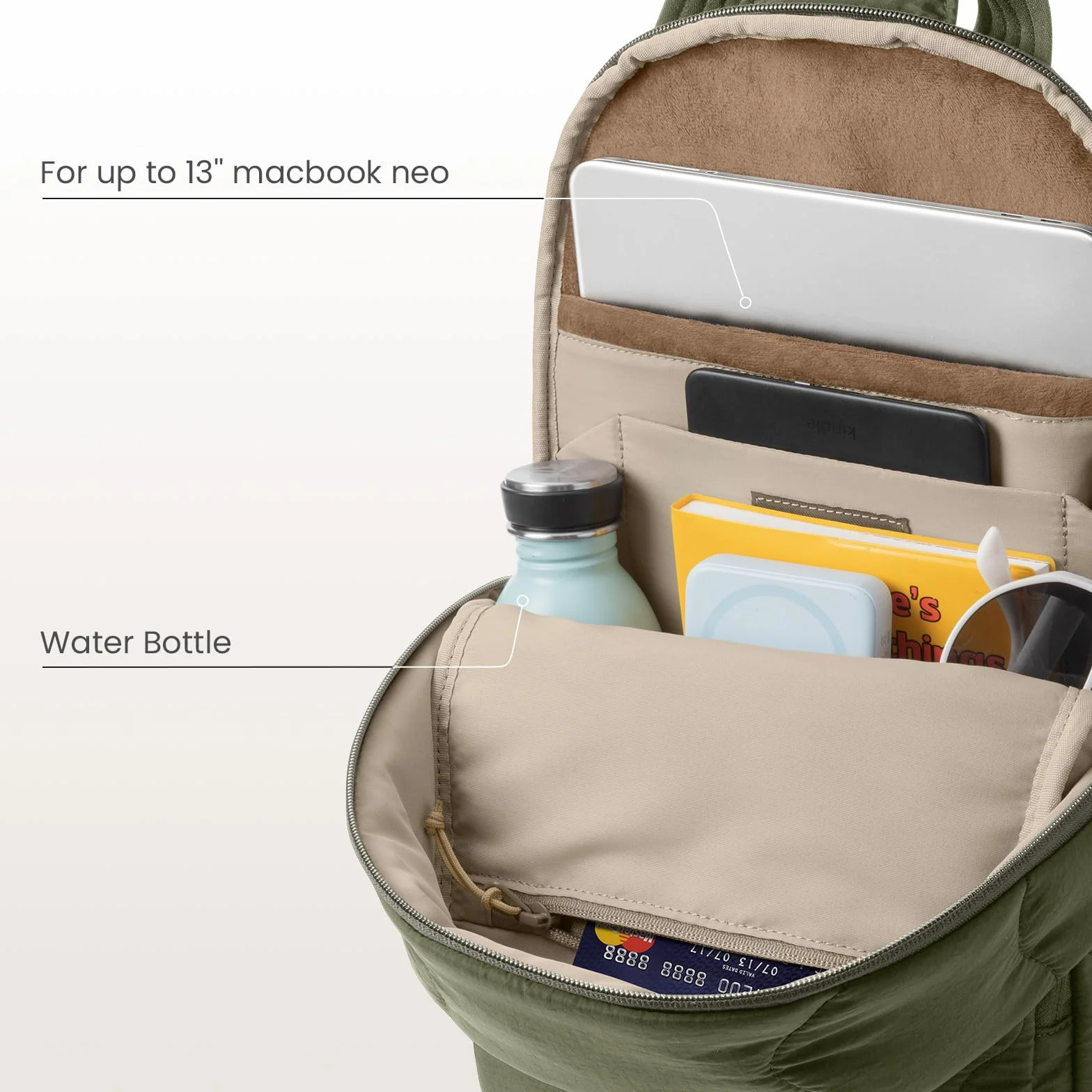 tomtoc 10L Zaino Monospalla Donna, Crossbody Bag Borsa Donna Tracolla Trapuntata Puffer Elegante, Leggera & Imbottita per iPad 11 Pollici Nintendo Switch 2, Daypack da Viaggio Comodo Quotidiano