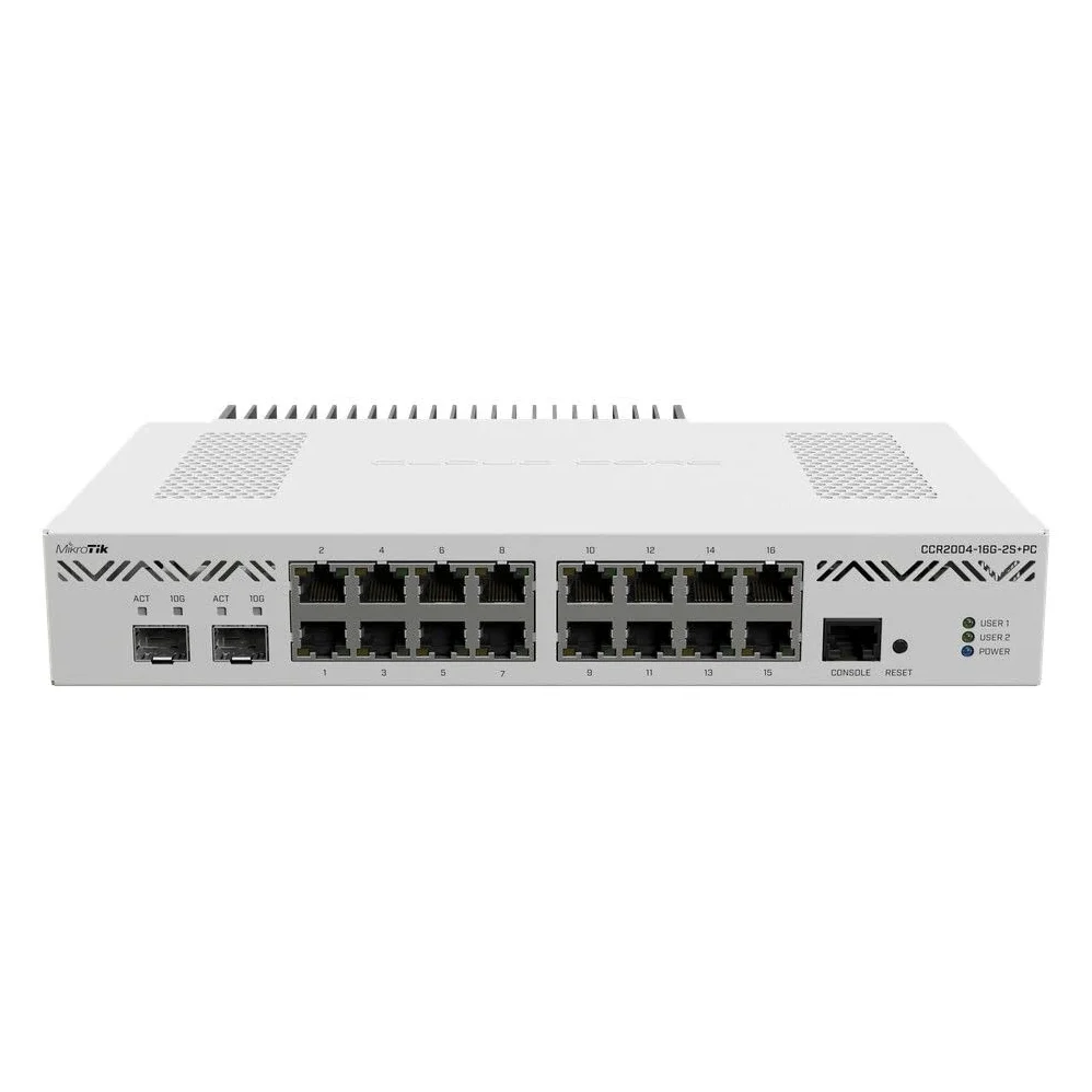 Mikrotik Cloud Core Router Ccr2004-16G-2s+pc - Router - 16-PorT-Switch - 10 Gige - An Rack Montierbar (ccr2004-16G-2s+pc)