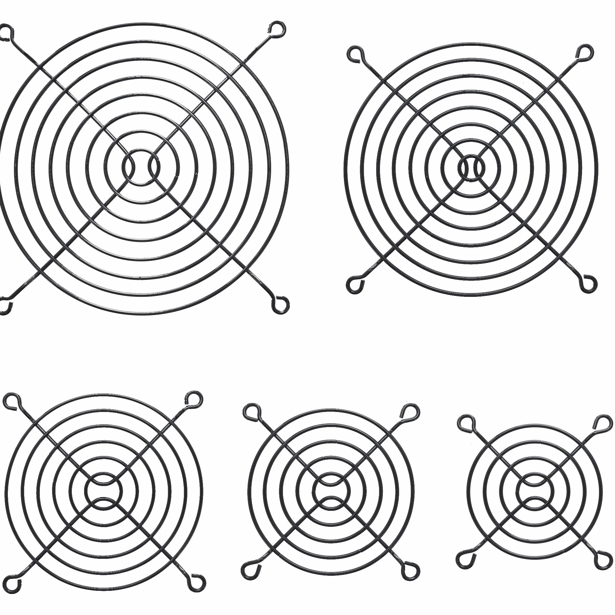 InLine 21568 Griglia per Ventola in Metallo, 80 x 80 mm, Nero