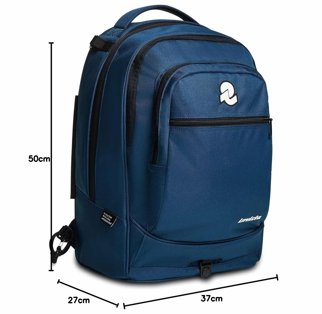 Invicta Trolley Scuola Sganciabile Plug 3 in 1 Zaino con Carrello Blu