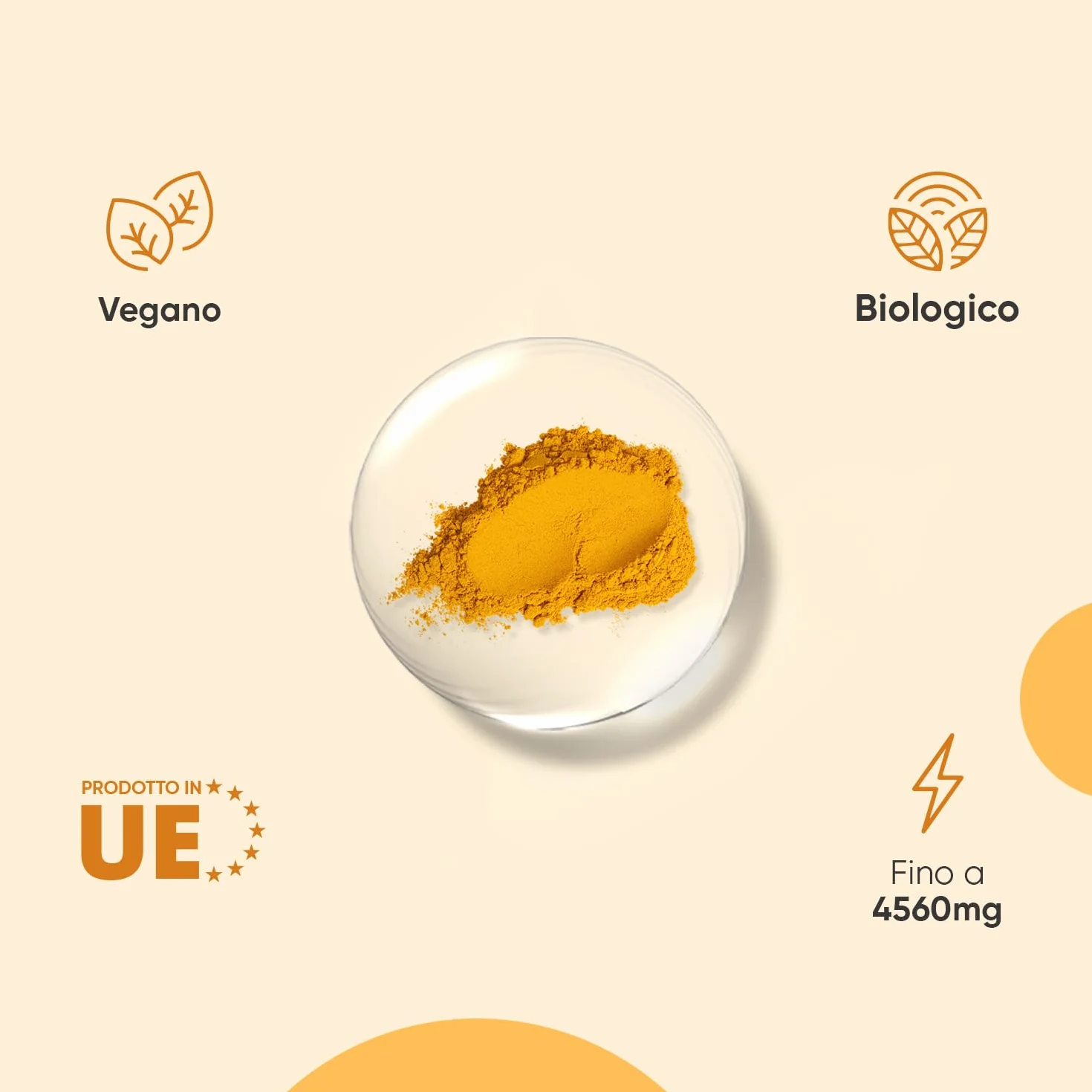 Curcuma Piperina Zenzero Integratore Biologico 1520mg 180 Capsule Vegane con Pepe Nero e Zenzero Senza Glutine