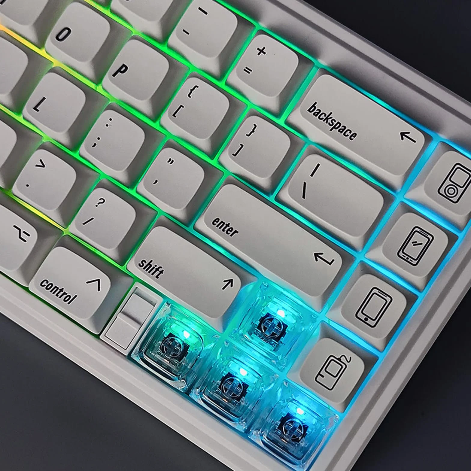 5/10PCS 1U Size Keycaps Trasparentemente Con Retroilluminato XDA Altezza Per Comodo Kechanical Tastiera Makeover Keycap Set Keycap Kit Sostituzione