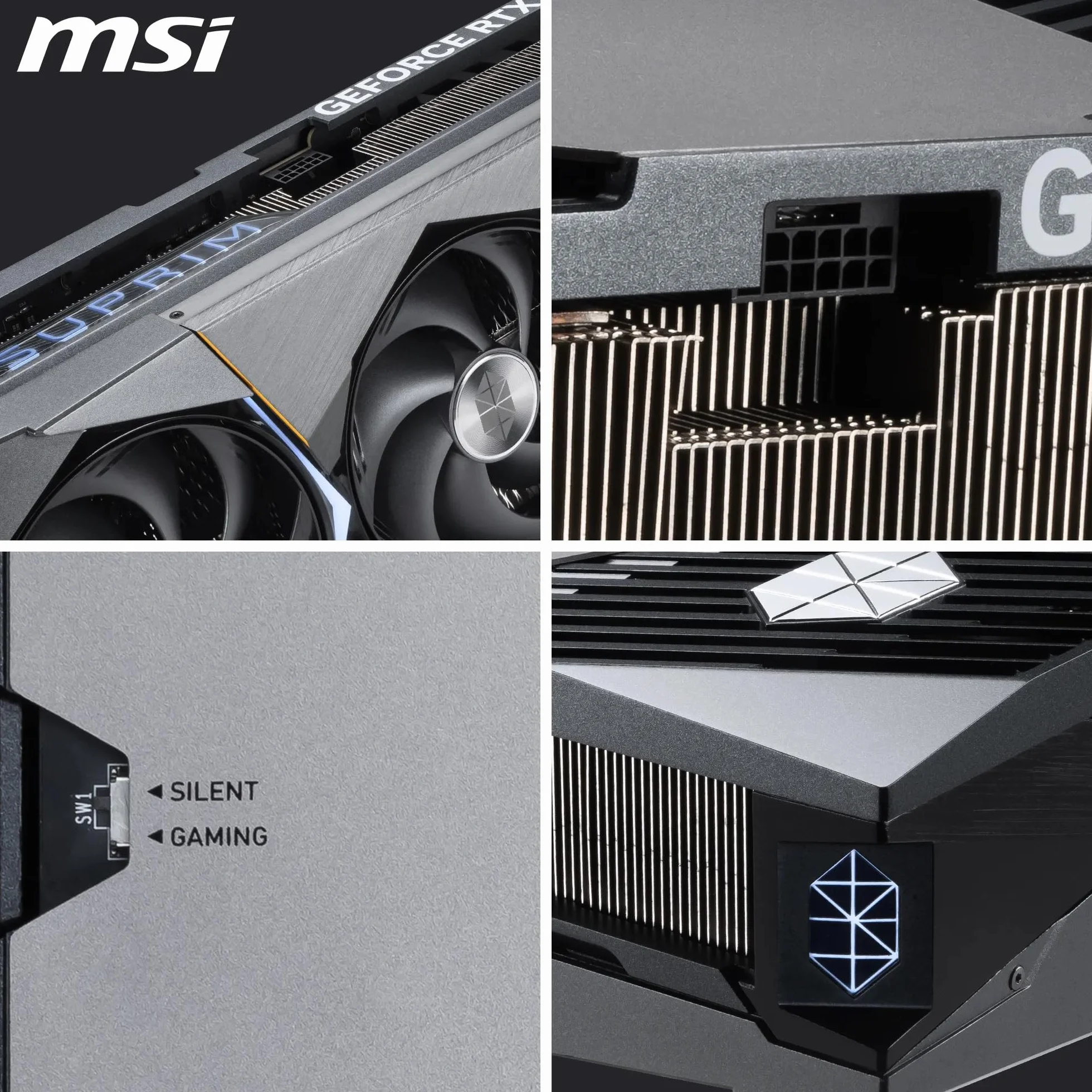 msi NVIDIA GeForce RTX 5090 32G SUPRIM SOC GDDR7 512bit, scheda video con frequenza di boost fino a 2580 MHz, PCIe Gen 5, DLSS 4, 3 porte DP 2.1, 1 porta HDMI 2.1, formato ATX