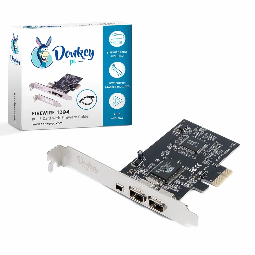Scheda di espansione PCIe Firewire Card, PCI Express IEEE 1394 4 porte adattatore driver, PCI-E Firewire 800 adattatore per Windows 7/8/Mac OS con cavo
