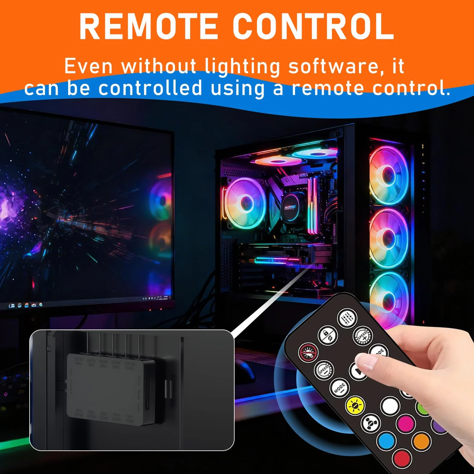 Oddtone Hub Ventole ARGB PWM 2-in-1 Controller 20 Porte SATA