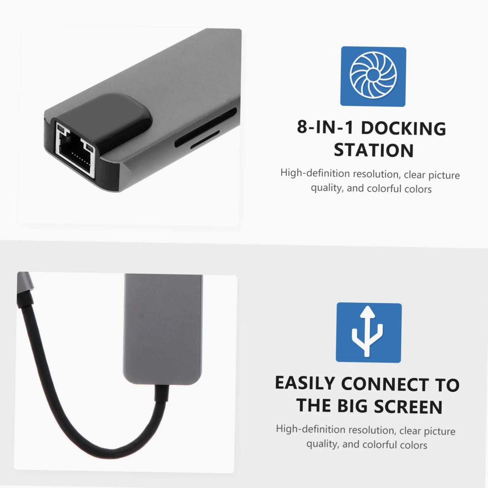 ABOOFAN 3pezzi Docking Station Usb c Compatta Adattatore Per Laptop e Smartphone Design Leggero e Portatile Supporto Ethernet e Ricarica Pd
