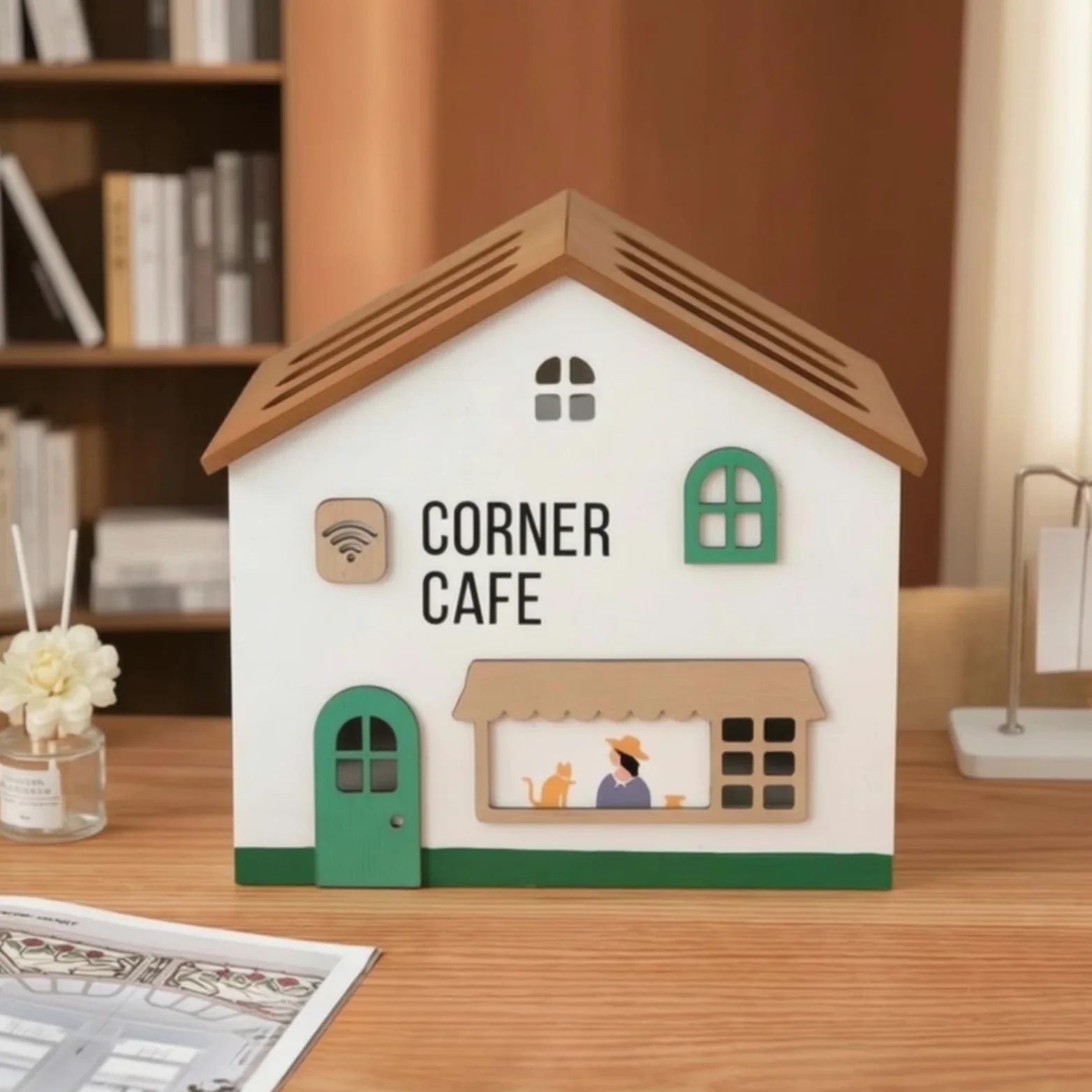 Scatola Organizer per Cavi Resistente | In Legno, Decorativo, Organizzatore per cavo Coperchio