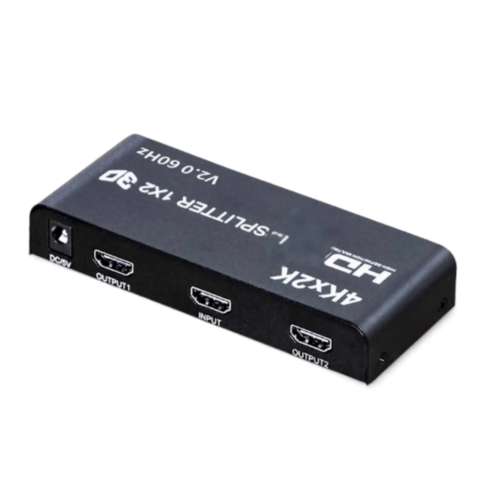 Convertitore Video 3D 2.0 Compatibile con HDMI 1x2 4K 60Hz, Splitter Switch for Dvd, Laptop, PC, TV e Monitor a 2, 3, 4 canali. Uso Domestico