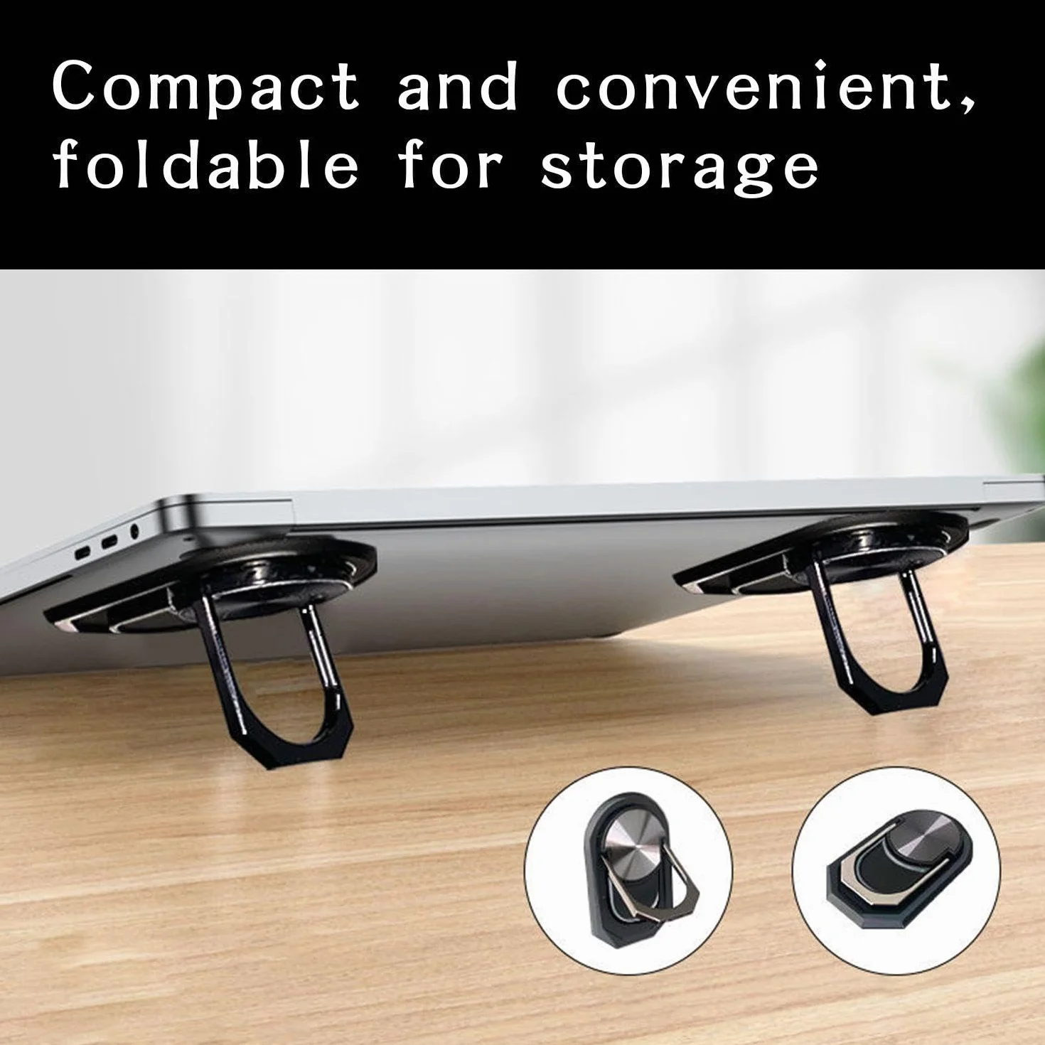 2 Paia Di Supporti Per Laptop Invisibili e Portatili, Mini Supporti Pieghevoli Di Raffreddamento, Accessori Per Computer