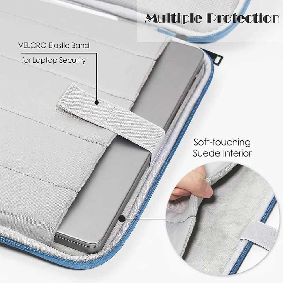 ProElife Custodia per laptop da 13 pollici per MacBook Air 2025-2022 da 13,6" M4/M3/M2 chip e iPad Pro 13" M5/M4 accessorio da viaggio impermeabile borsa multifunzionale per il trasporto (azzurro)
