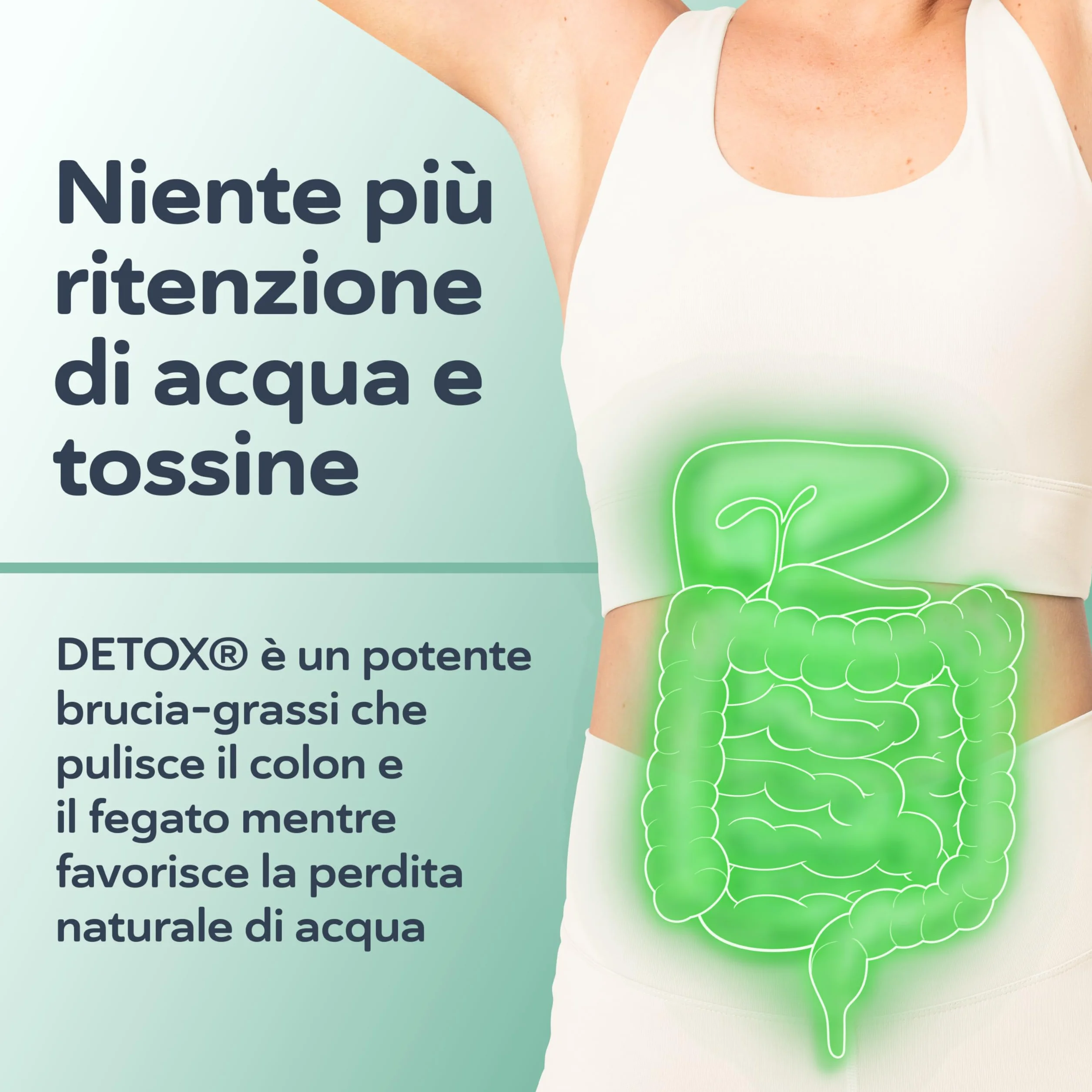 DETOX Drenante Forte Dimagrante e Diuretico con Aloe Vera, Carbone Attivo, Finocchio ed Enzimi Probiotici 100B